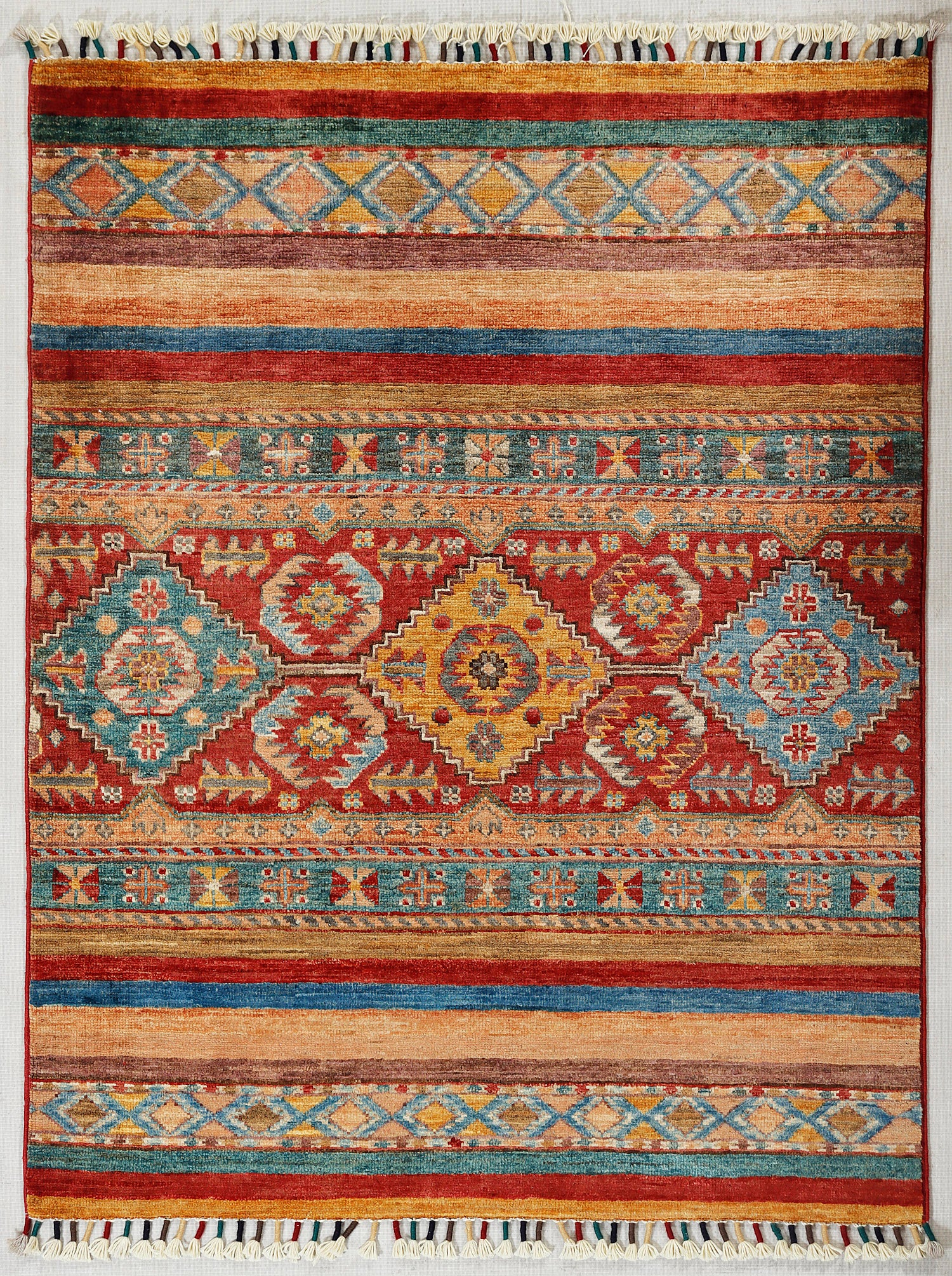 Khurjeen Persian Hand Knotted Wool Rug Multicolor 3' x 4'