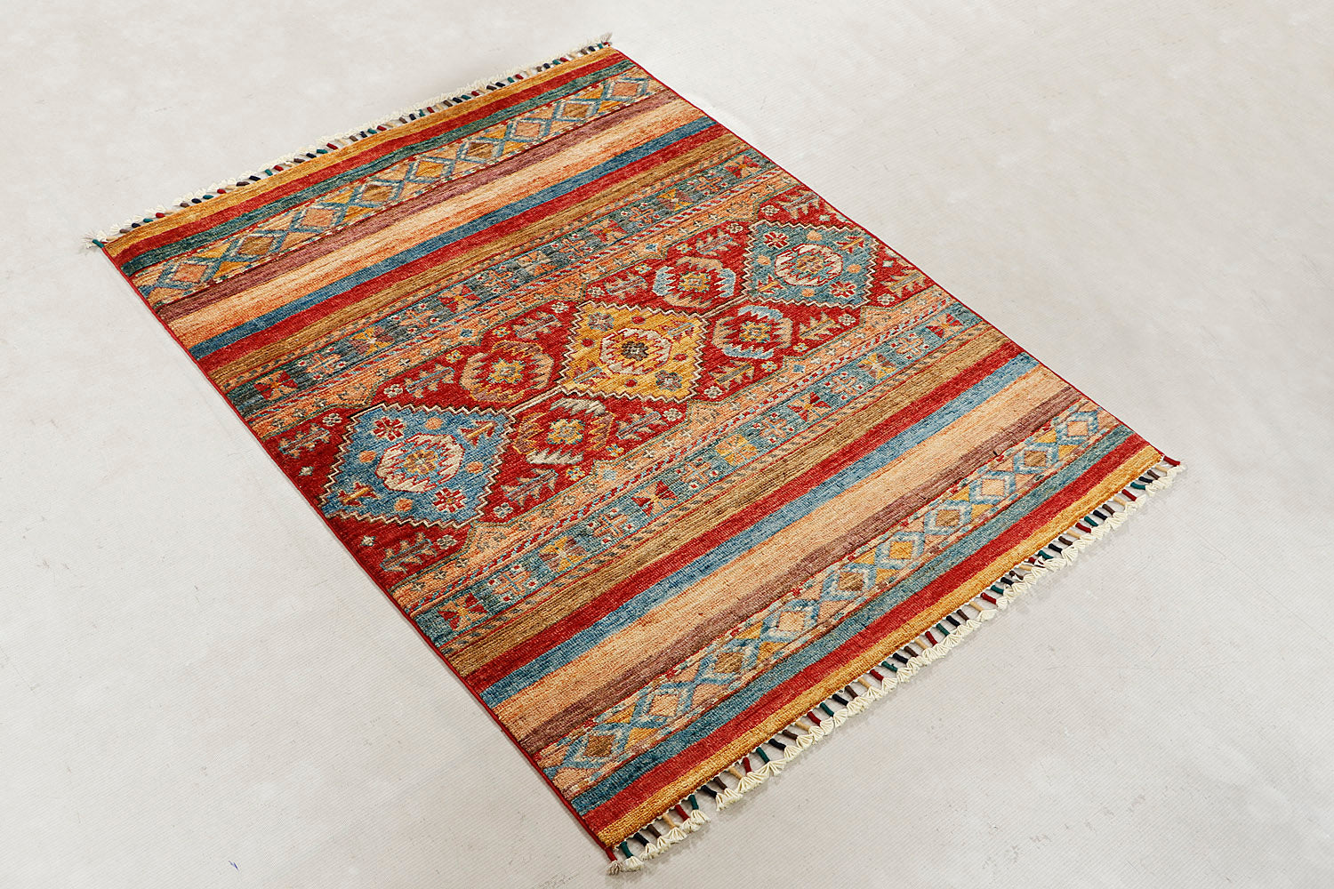 Khurjeen Persian Hand Knotted Wool Rug Multicolor 3' x 4'