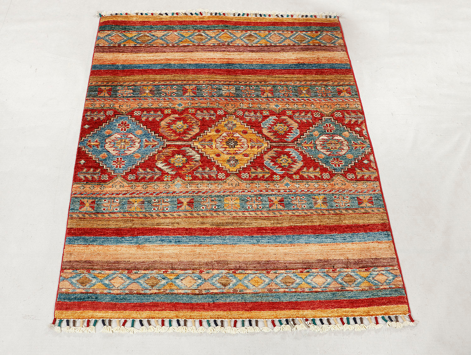 Khurjeen Persian Hand Knotted Wool Rug Multicolor 3' x 4'