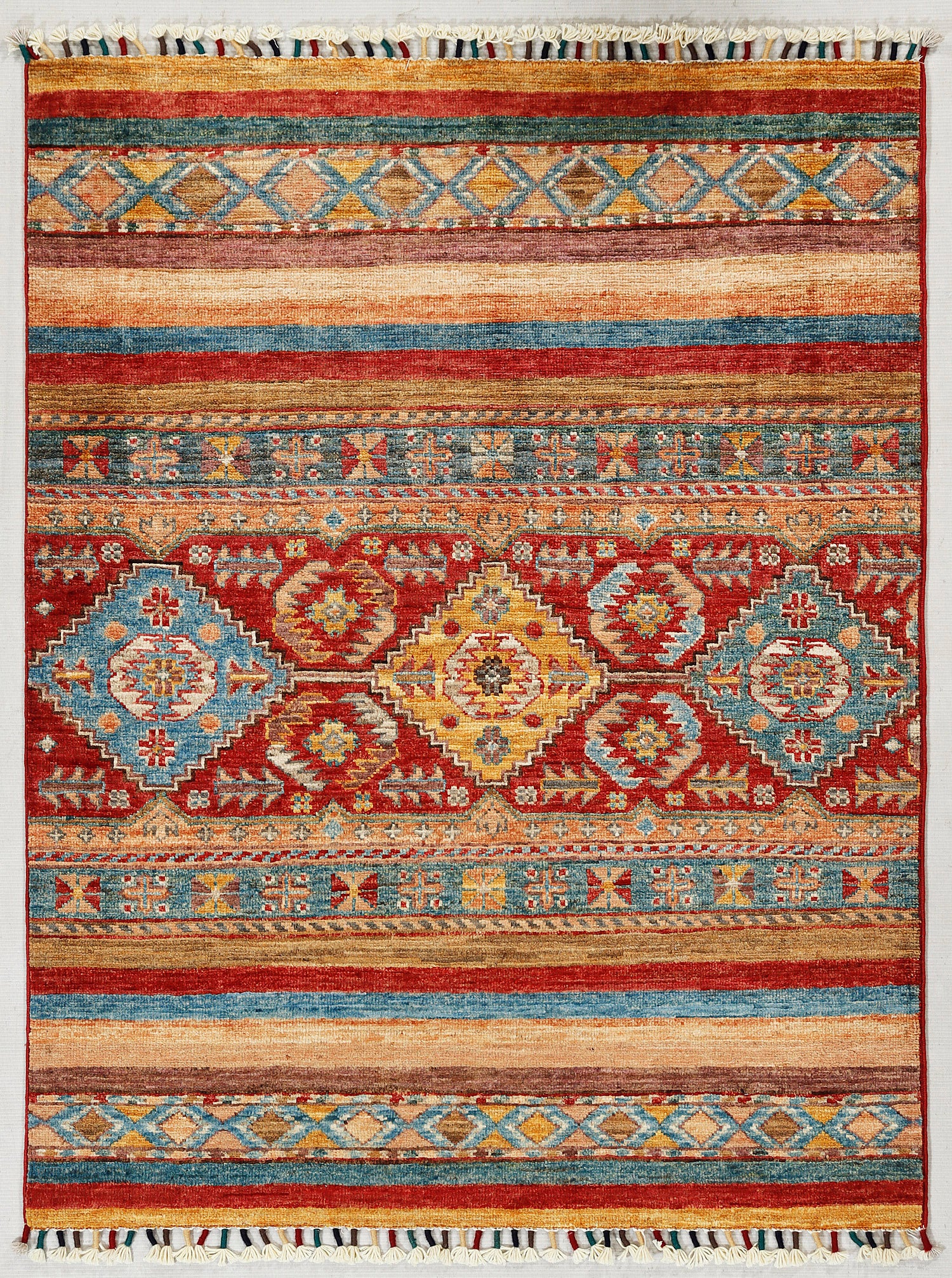 Khurjeen Persian Hand Knotted Wool Rug Multicolor 3' x 4'
