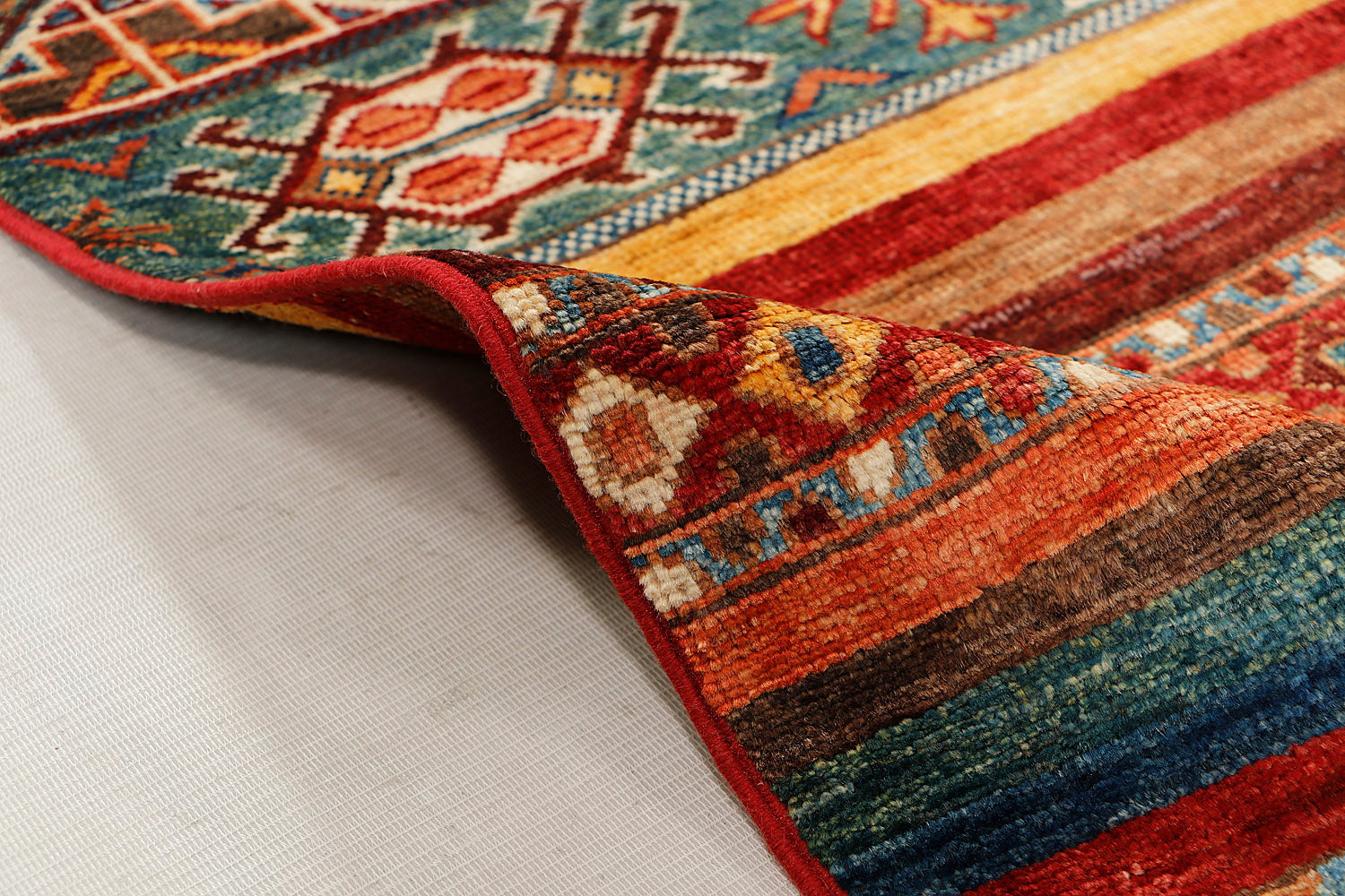 Khurjeen Persian Hand Knotted Wool Rug Multicolor 3' x 4'
