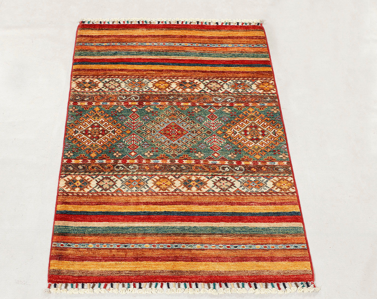 Khurjeen Persian Hand Knotted Wool Rug Multicolor 2'6" x 4'