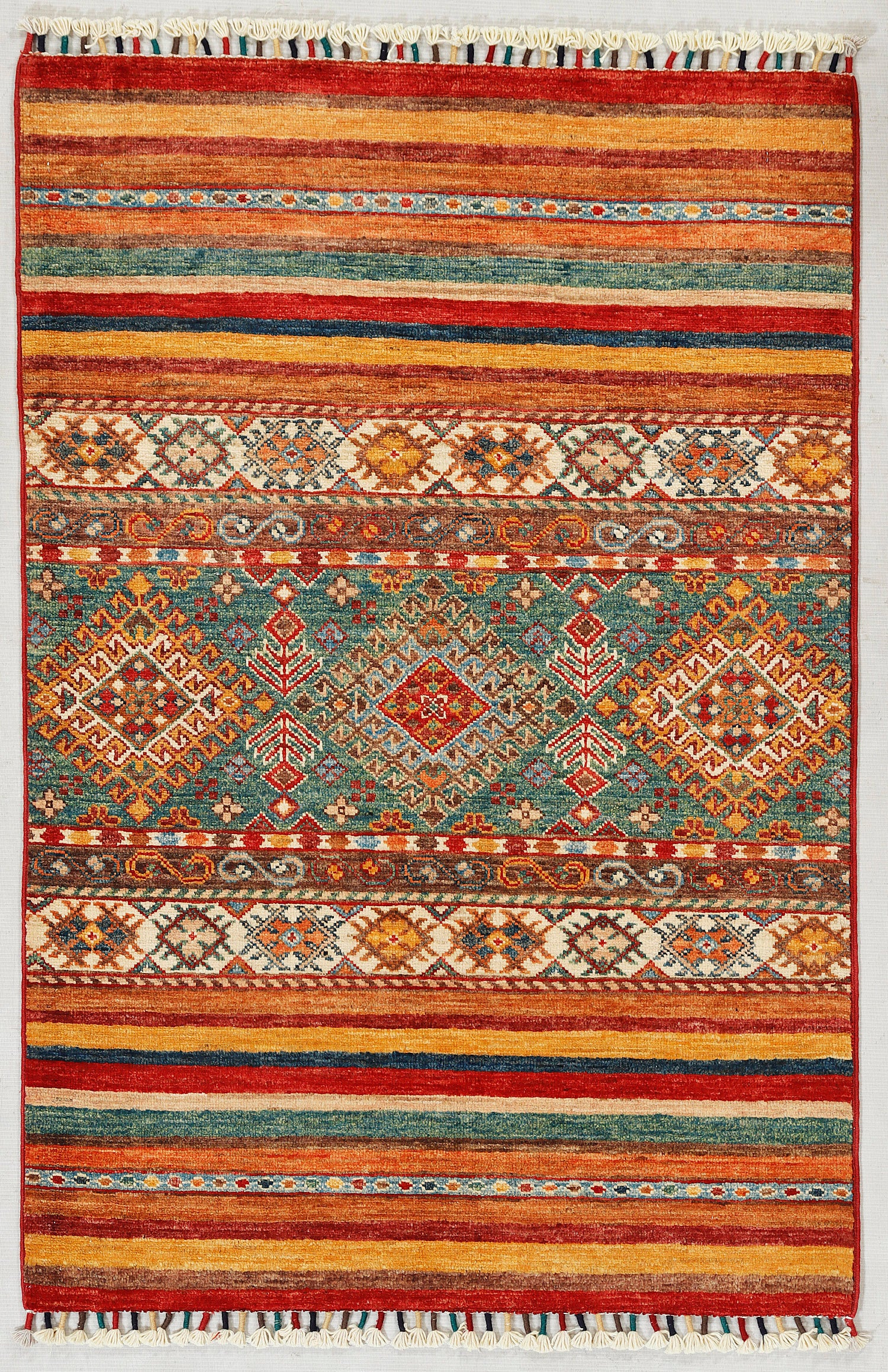 Khurjeen Persian Hand Knotted Wool Rug Multicolor 2'6" x 4'