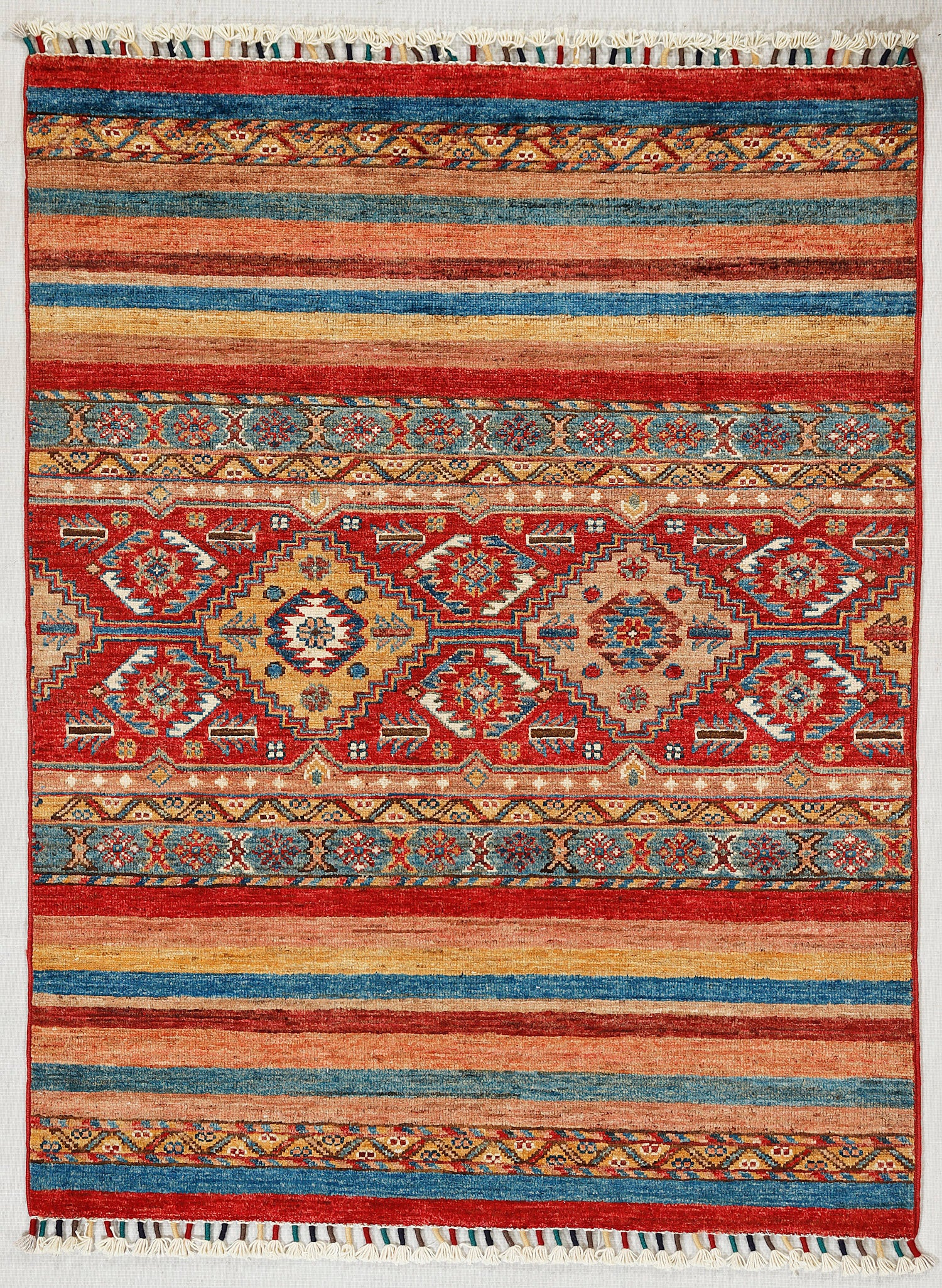 Khurjeen Persian Hand Knotted Wool Rug Multicolor 3' x 4'