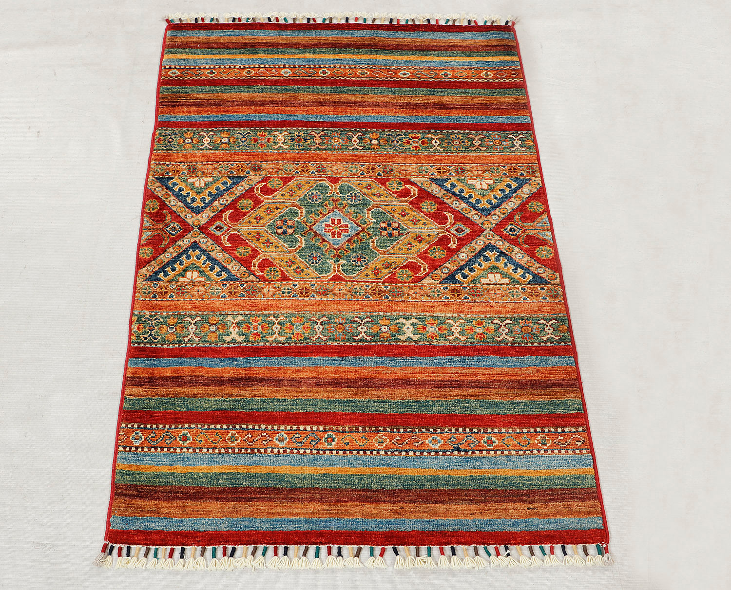 Khurjeen Persian Hand Knotted Wool Rug Multicolor 2'6" x 4'