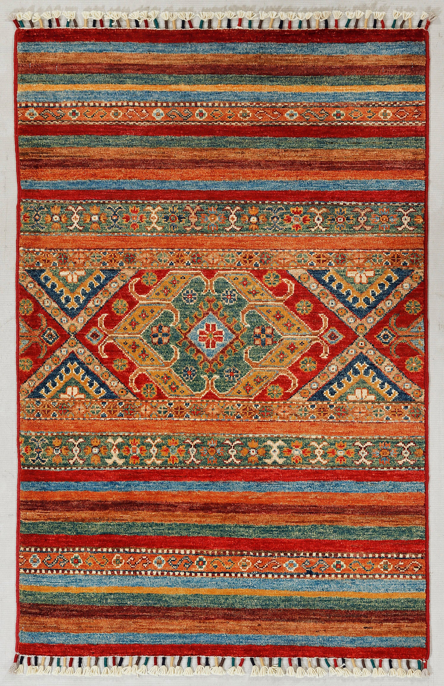 Khurjeen Persian Hand Knotted Wool Rug Multicolor 2'6" x 4'