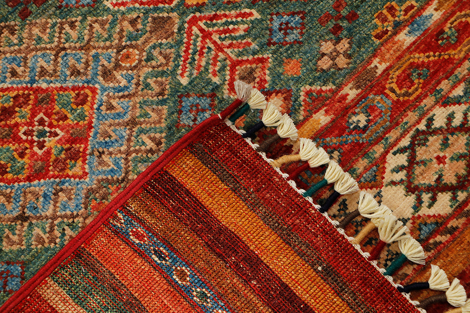 Khurjeen Persian Hand Knotted Wool Rug Multicolor 3' x 4'