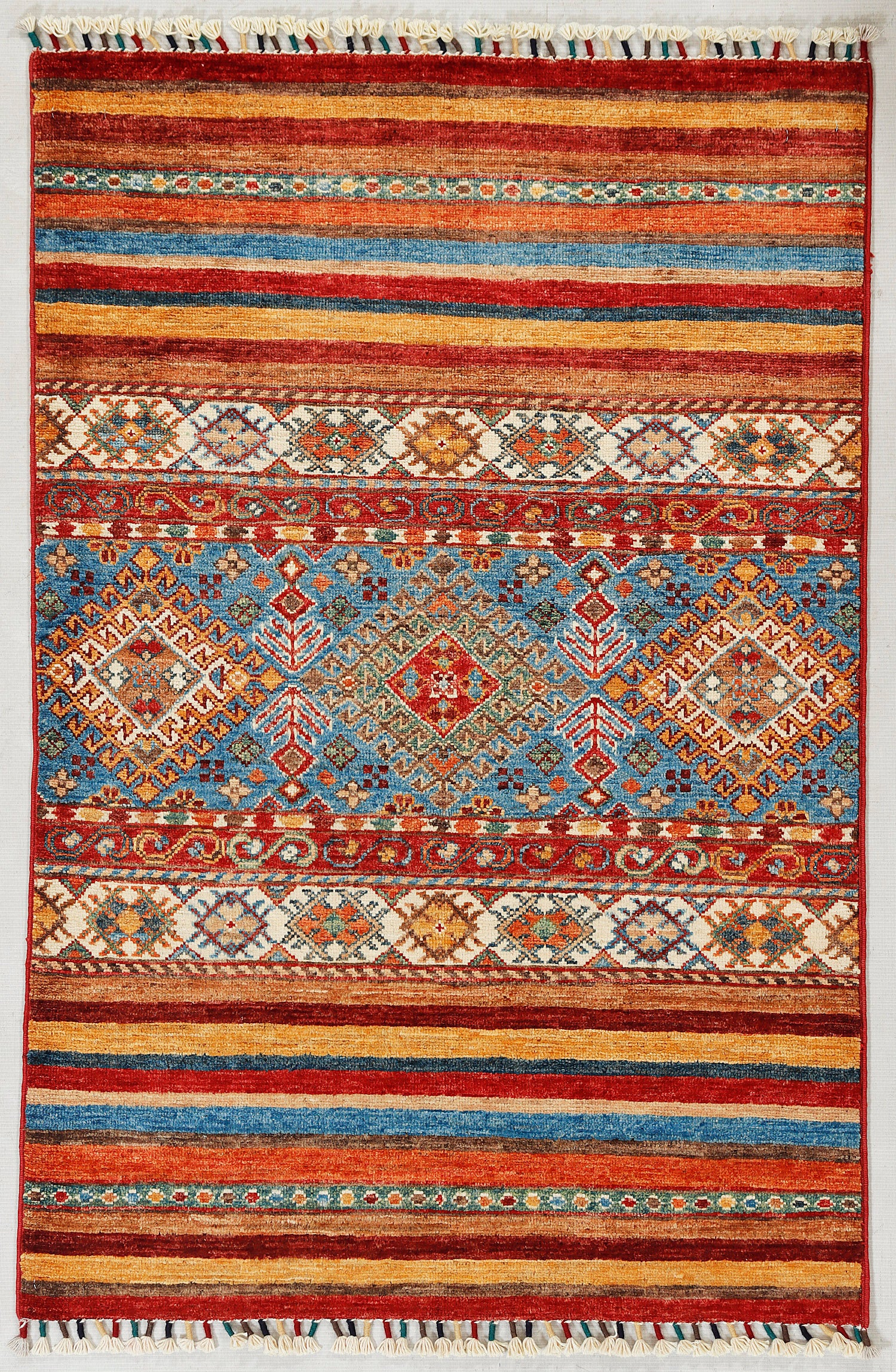 Khurjeen Persian Hand Knotted Wool Rug Multicolor 3' x 4'