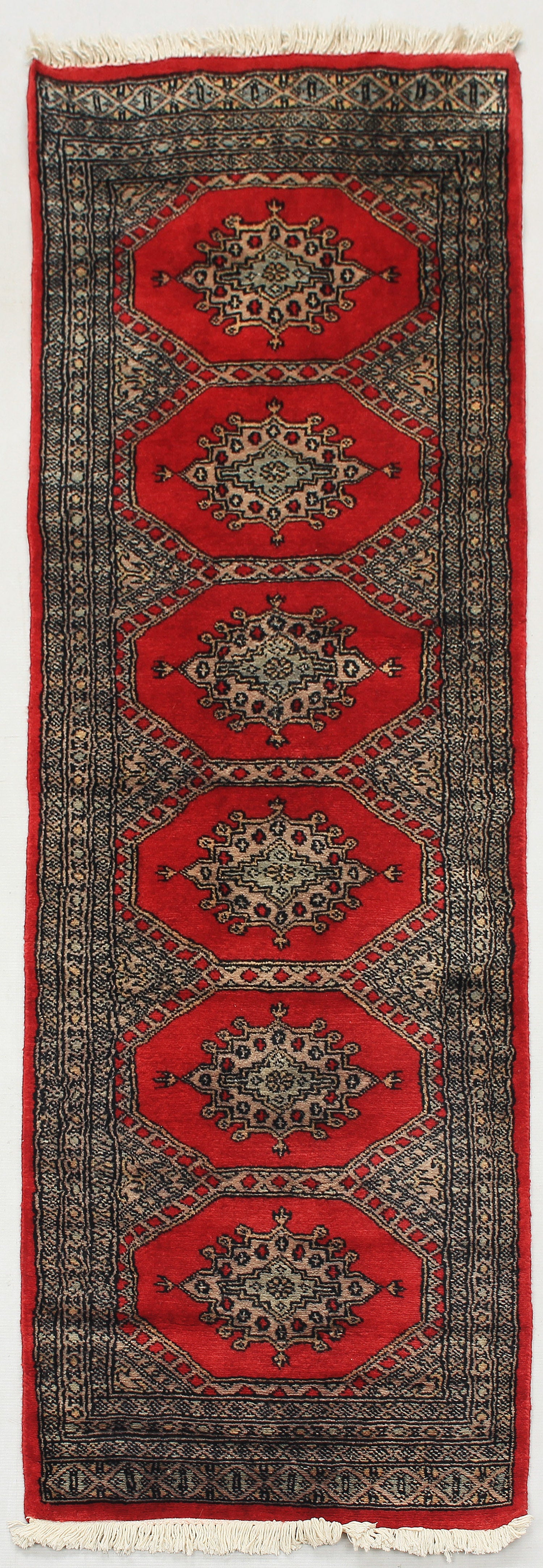2' 6" x 6' Red Handmade Jaldar Afghan Rug Runner