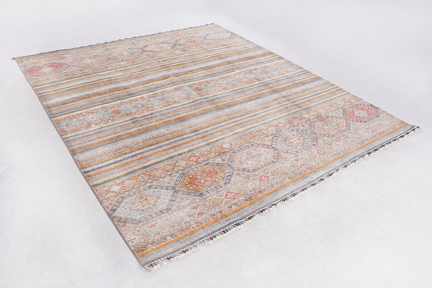 Khurjeen Persian Hand Knotted Wool Rug Multicolor 8' x 10'