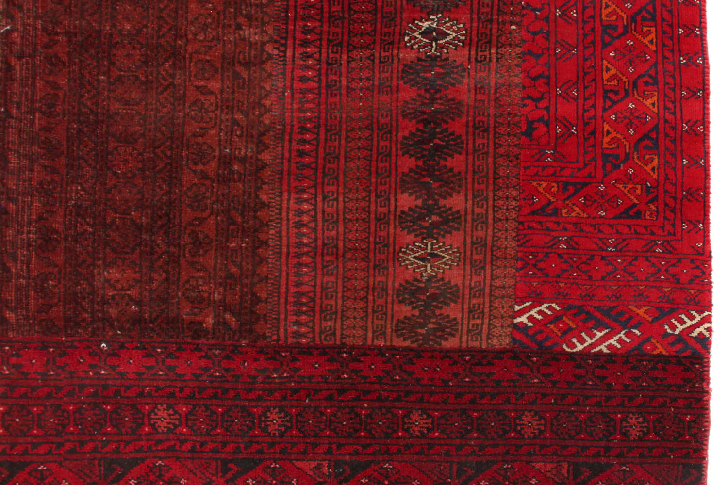 10' X 13' Red Handmade Patch Work Afghan Rug Rectangular