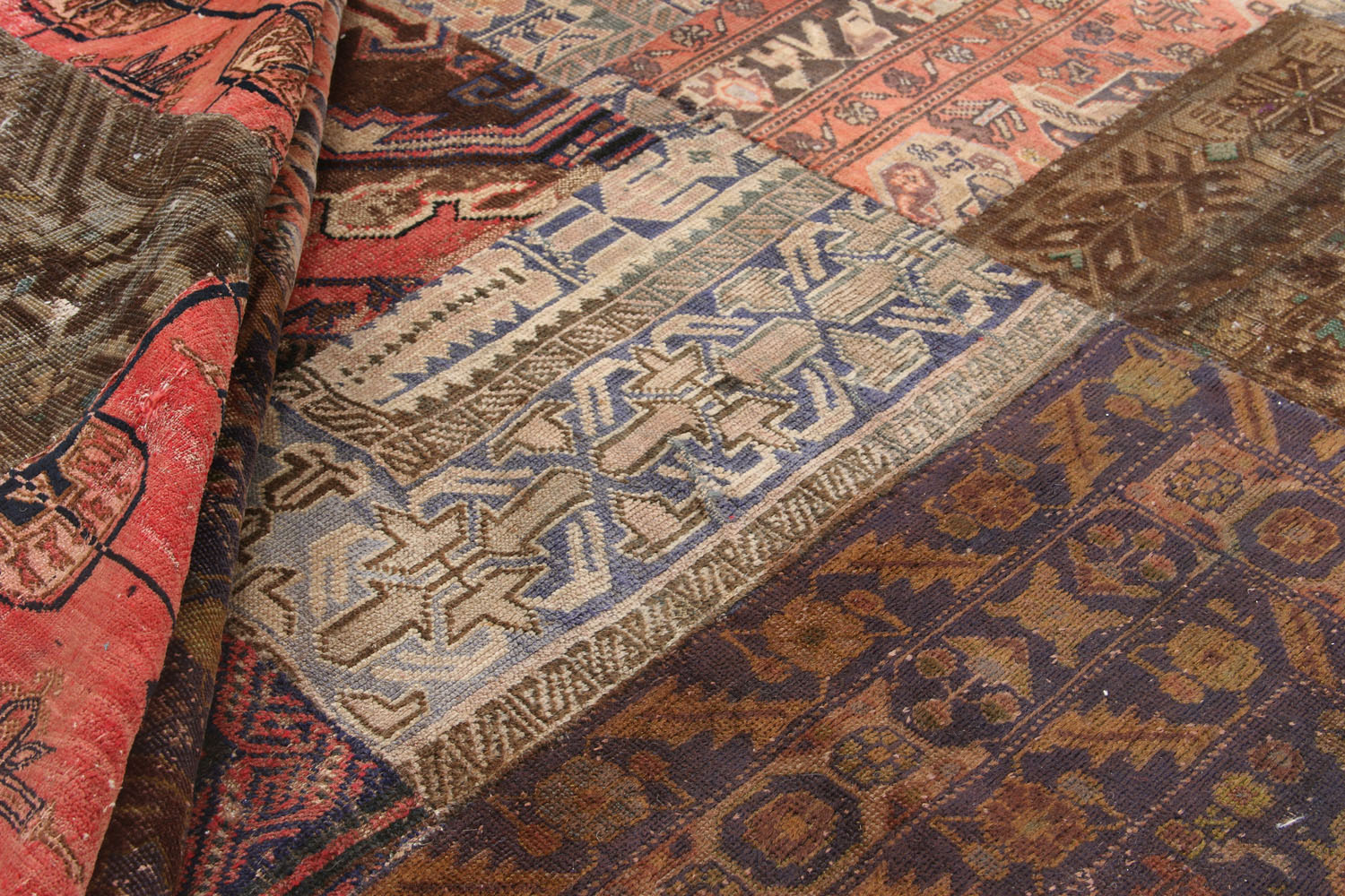 8' X 10' Multy Handmade Patch Work Afghan Rug Rectangular