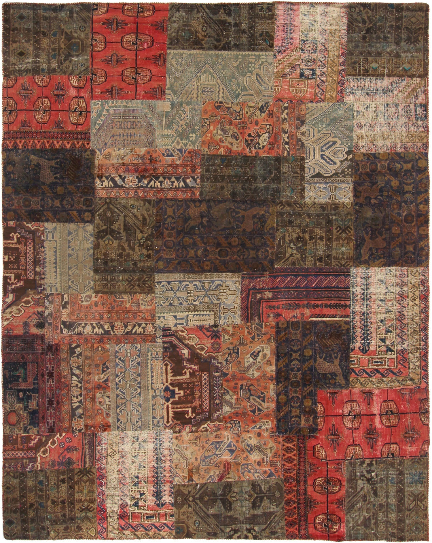 8' X 10' Multy Handmade Patch Work Afghan Rug Rectangular