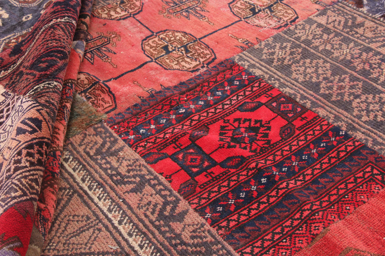 8' X 10' Multy Handmade Patch Work Afghan Rug Rectangular