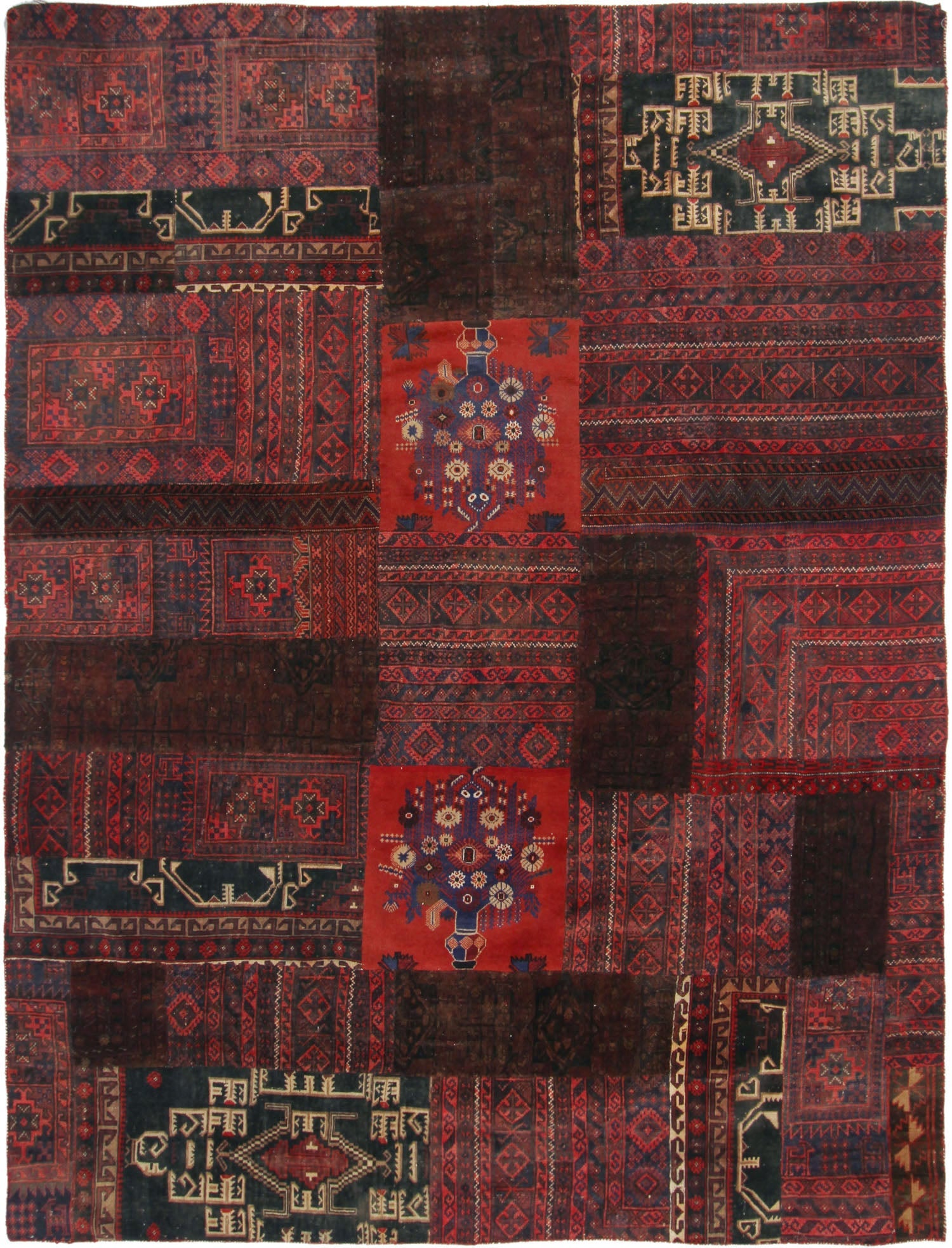 8' X 10' Multy Handmade Patch Work Afghan Rug Rectangular