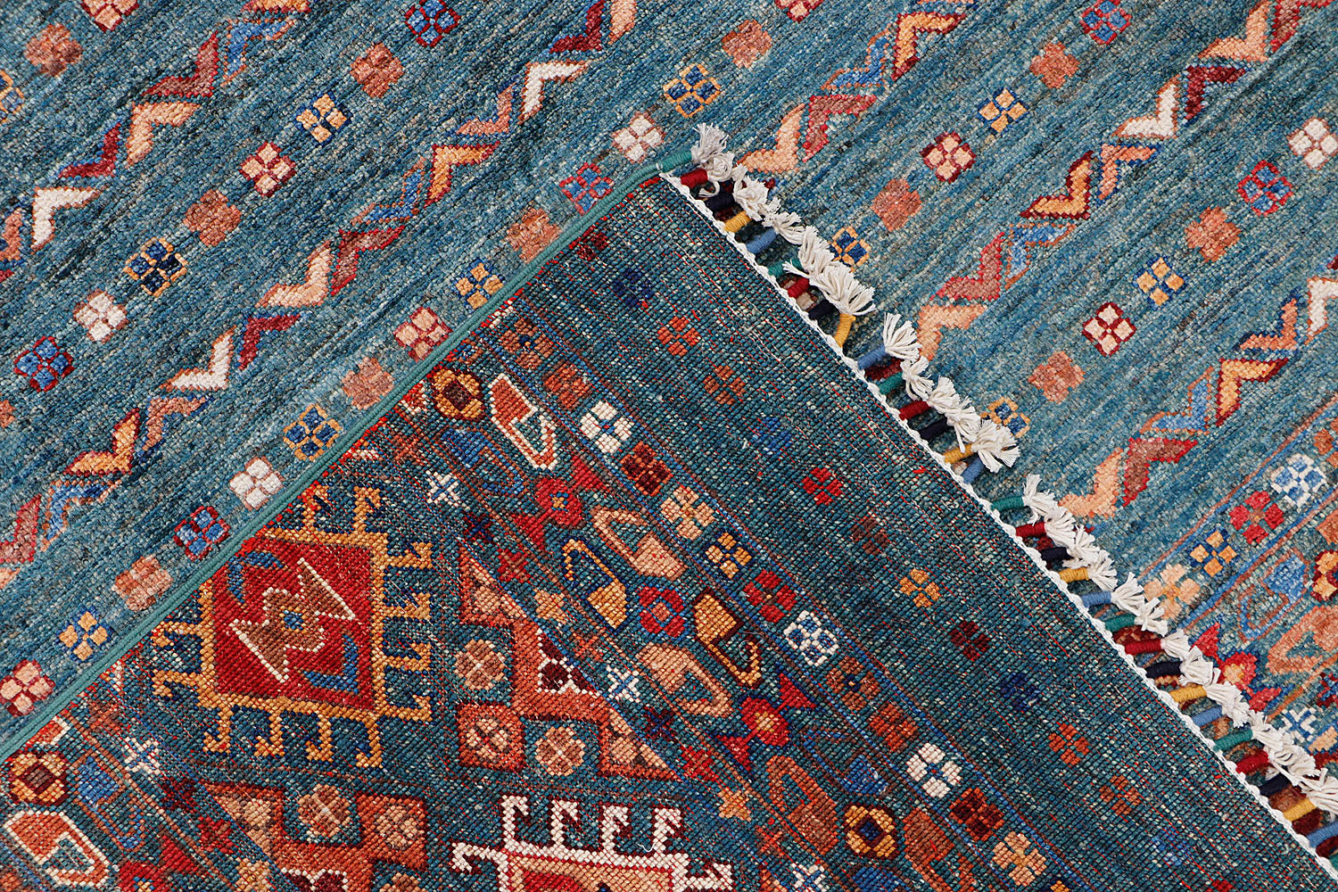 Khurjeen Persian Hand Knotted Wool Rug Green 8' x 10'