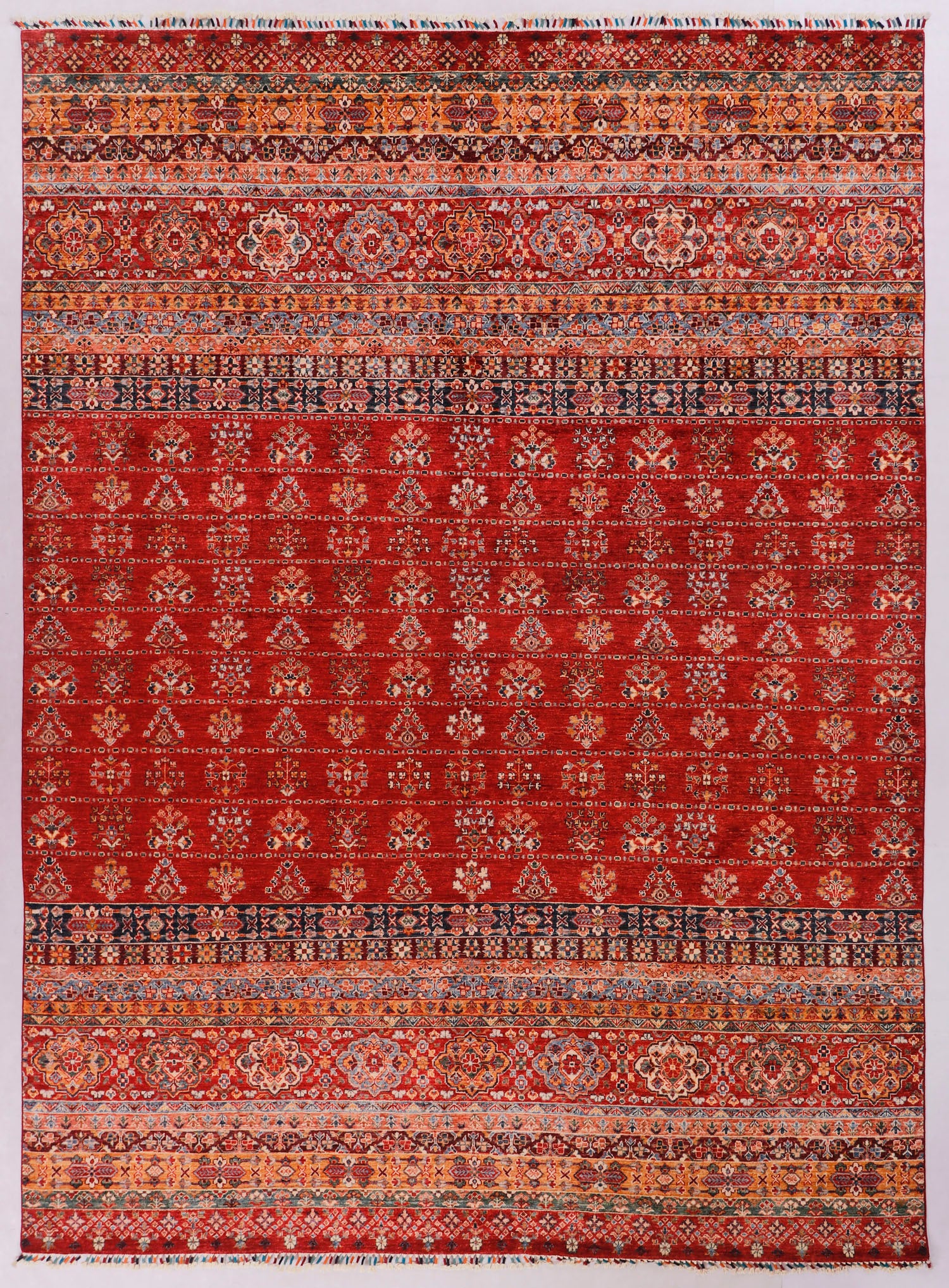 Khurjeen Persian Hand Knotted Wool Rug Red 9' x 13'