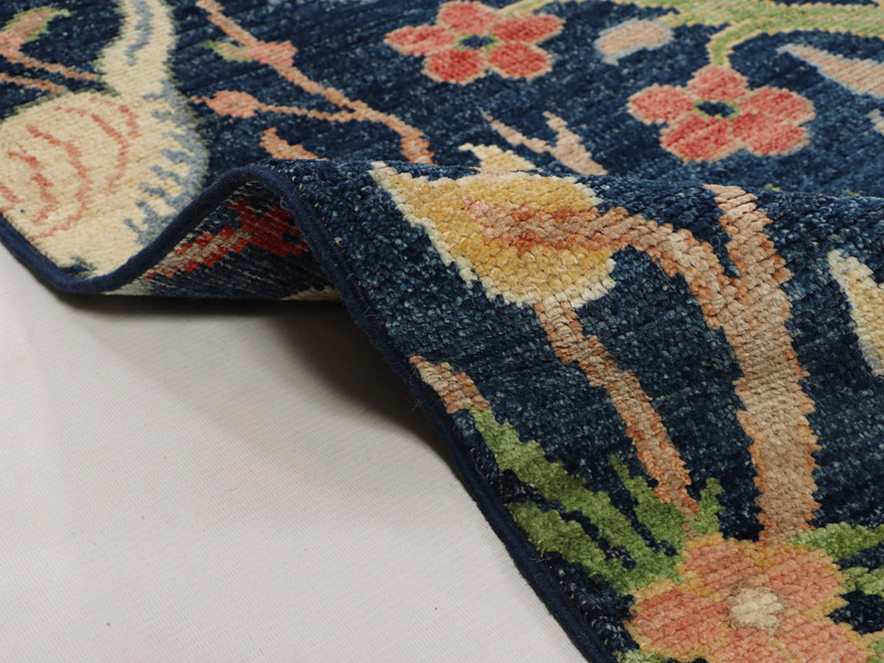 10x15 William Morris Style Rug, Hand Knotted Wool Area Rug, Botanical Floral Turkish Carpet, Large Living Room Statement Decor