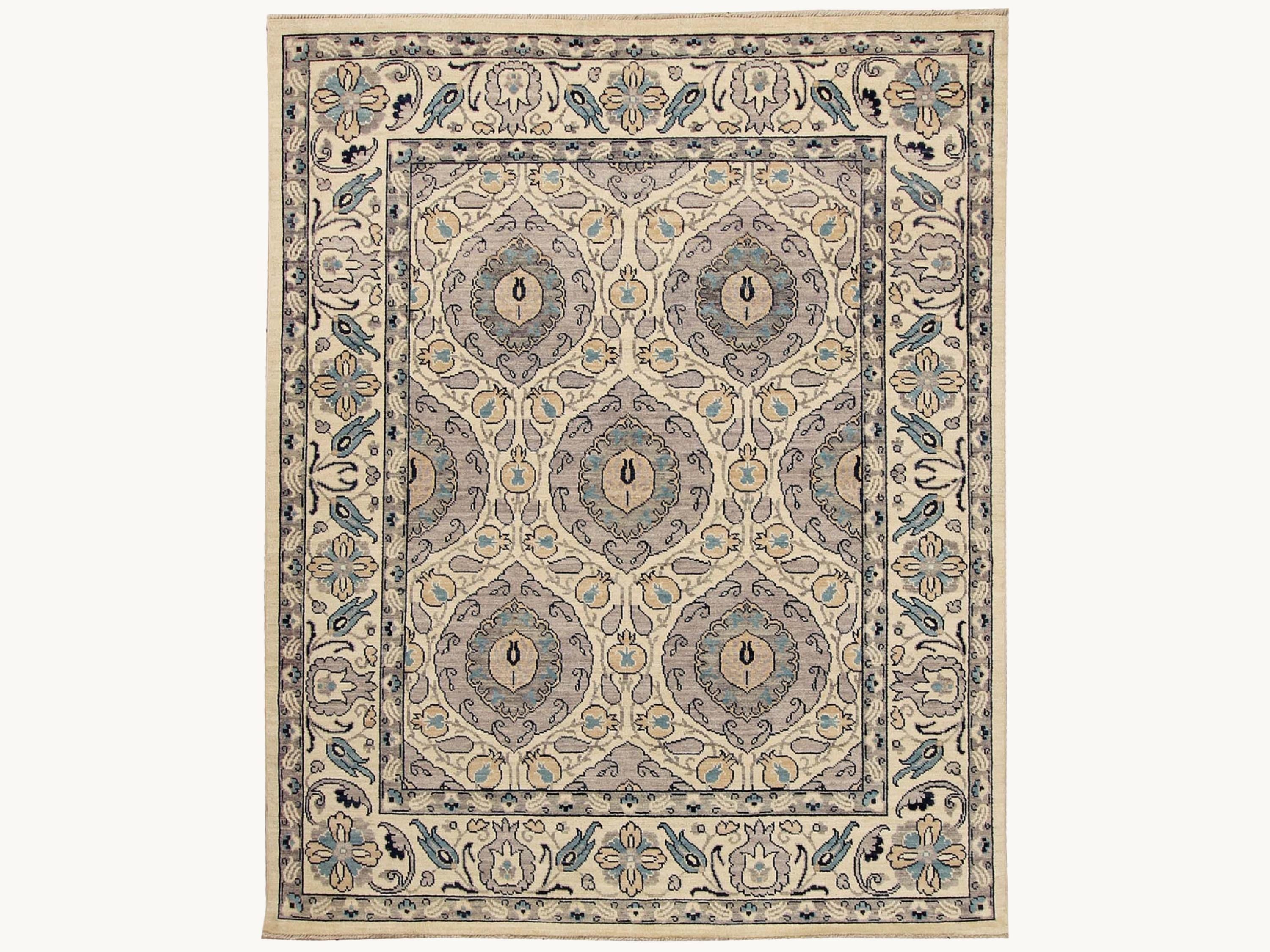 8x10 Turkish Oushak Rug, Vintage Beige Hand Knotted Wool Area Rug, One of a Kind Oriental Carpet, Living Room Bedroom Decor