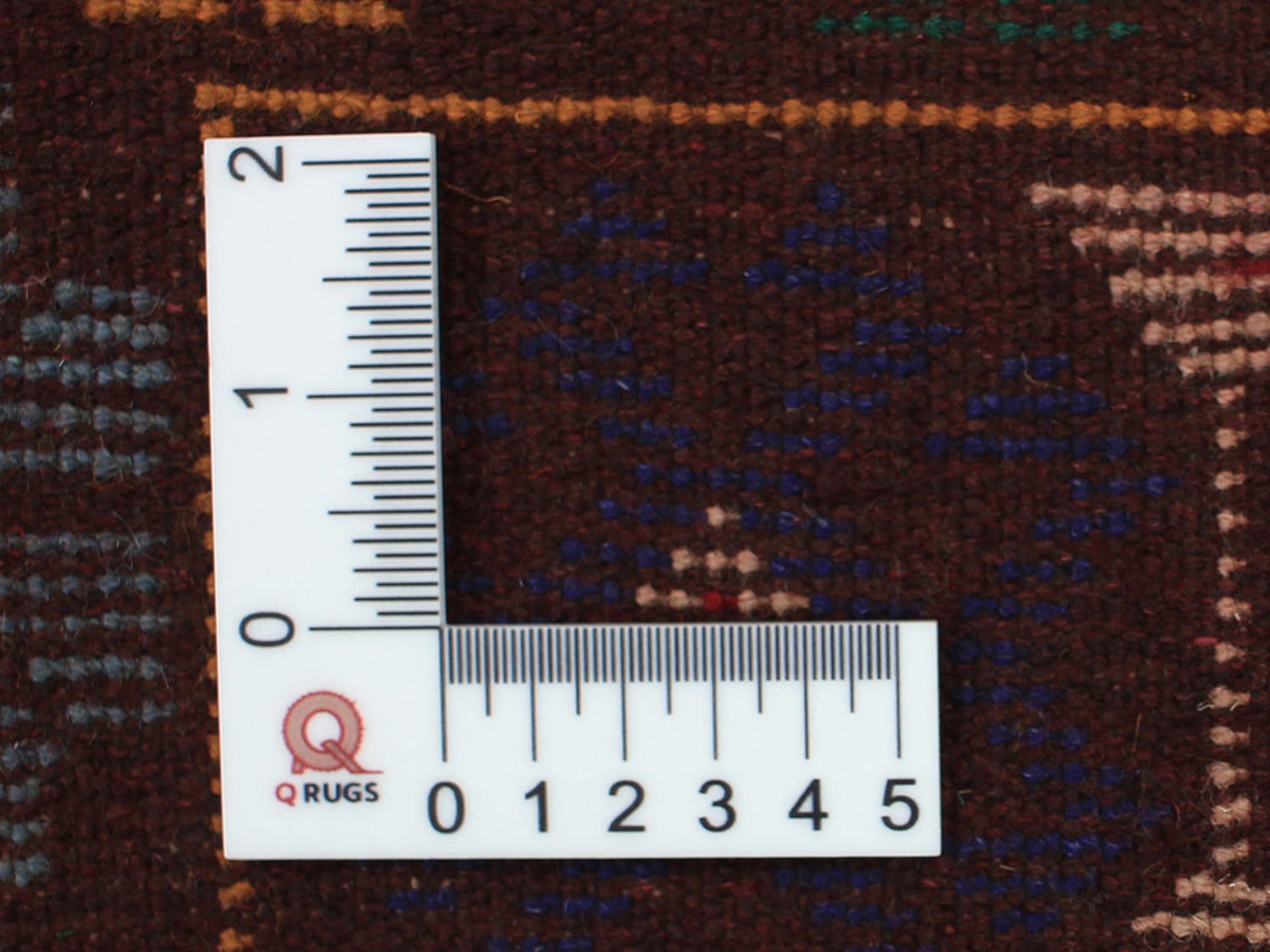 3x10 Tribal Geometric Runner Rug, Hand Knotted Wool Long Hallway Runner, Colorful Oriental Corridor Carpet