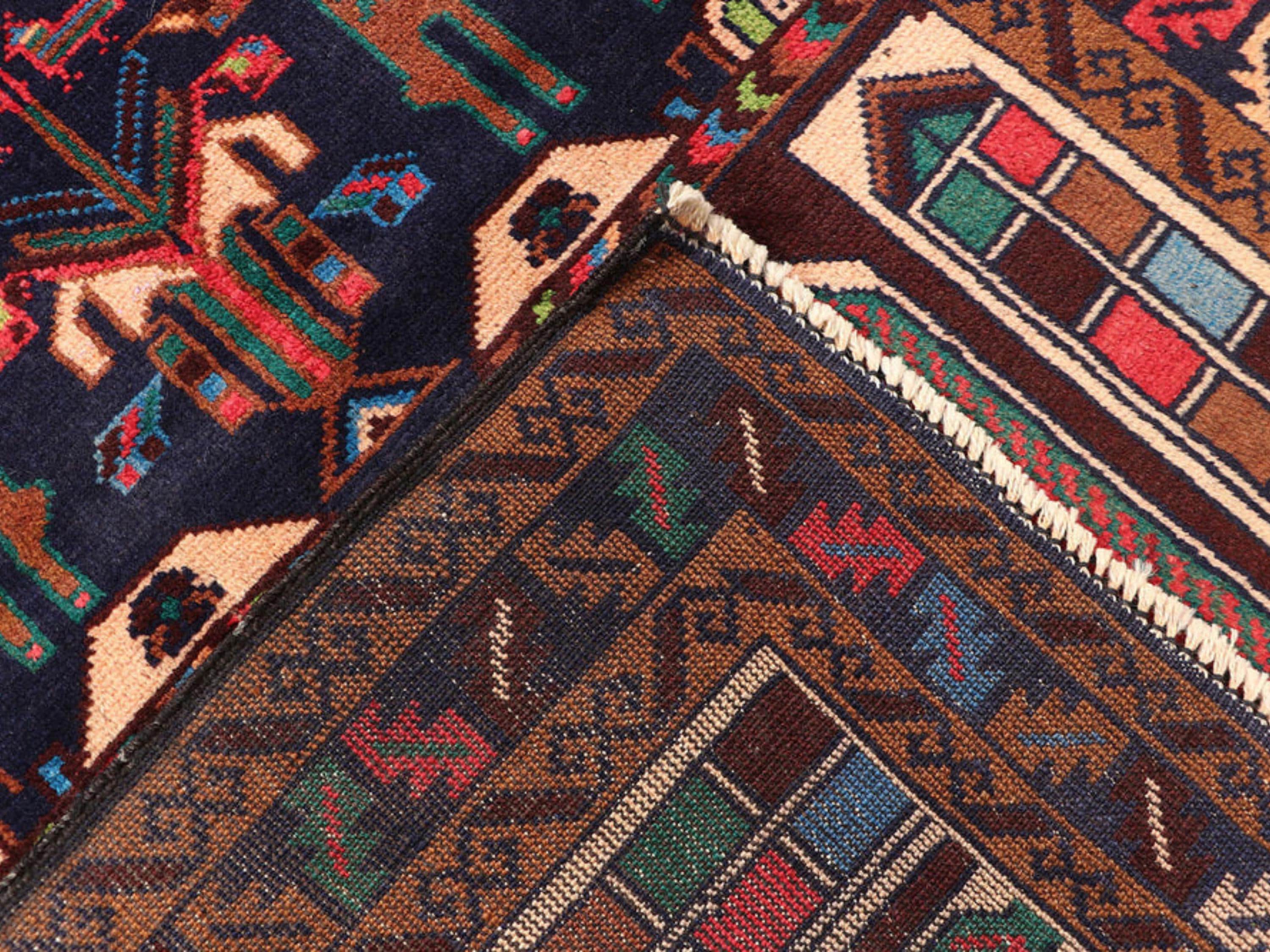 3x5 Geometric Tapestry Wall Hanging Rug, Afghan Style Handmade Wool Textile Wall Art, Tribal Folk Art Decor