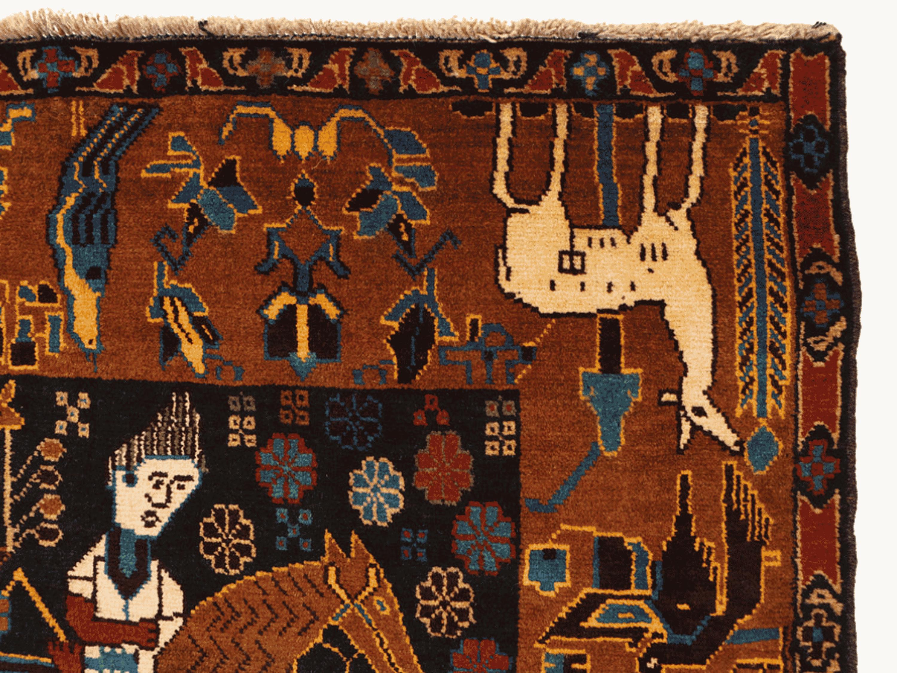 4x6 Tribal Folk Art Tapestry Wall Hanging, Afghan Style Handmade Wool Woven Wall Art, Large Statement Decor