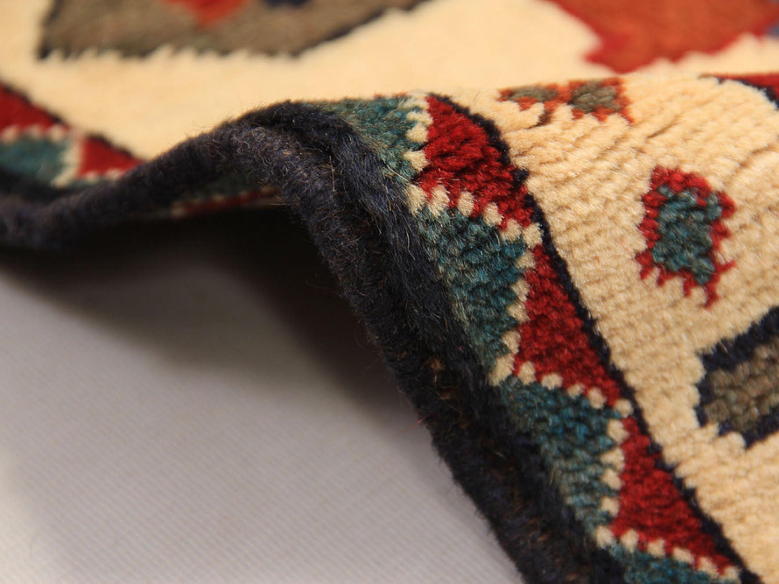 2x3 Handcrafted Political Map Rug, Afghan War Wool Wall Art