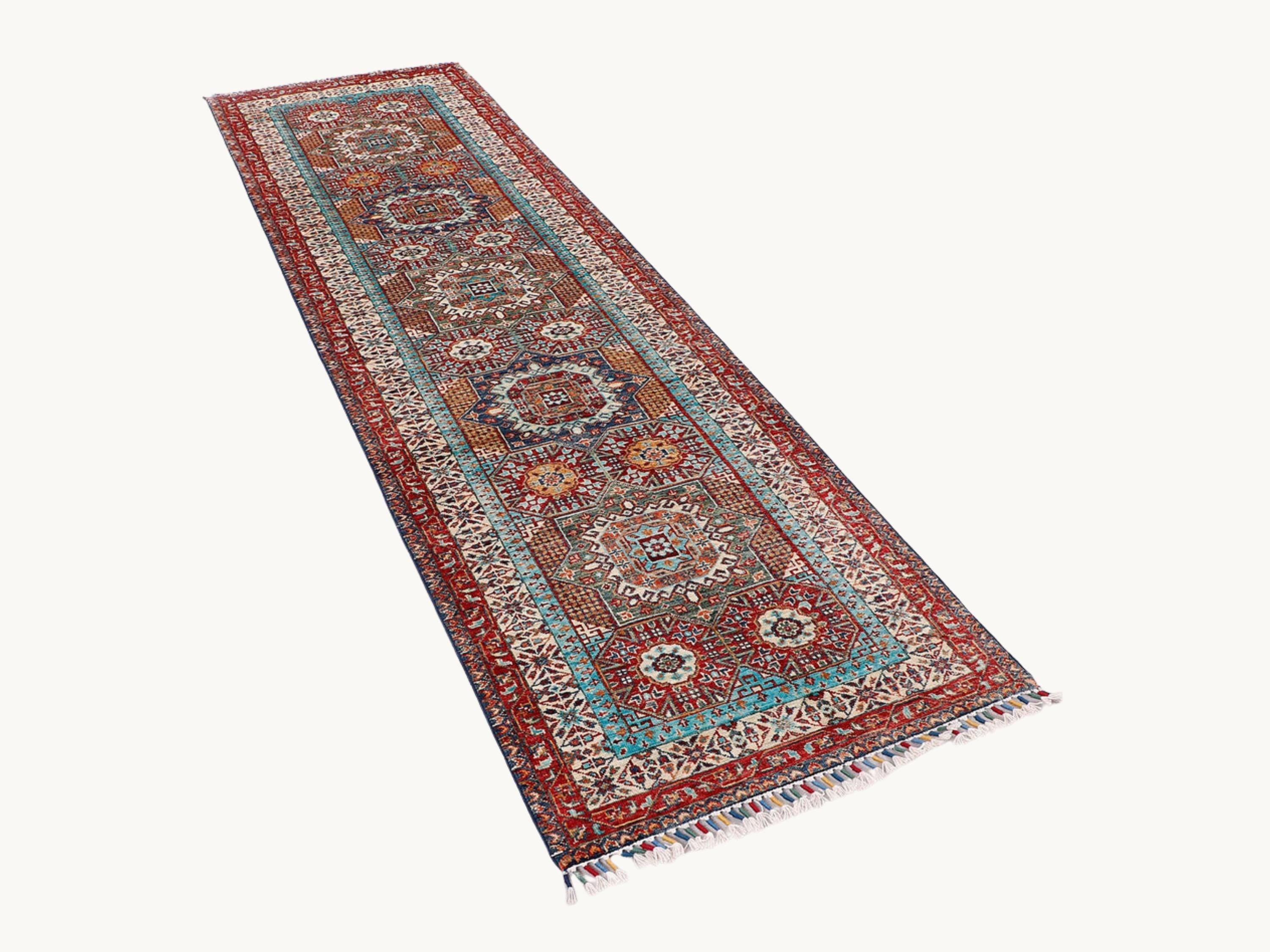 3x10 Persian Style Runner Rug, Vintage Hand Knotted Wool Long Hallway Runner, Oriental Kitchen Entryway Carpet