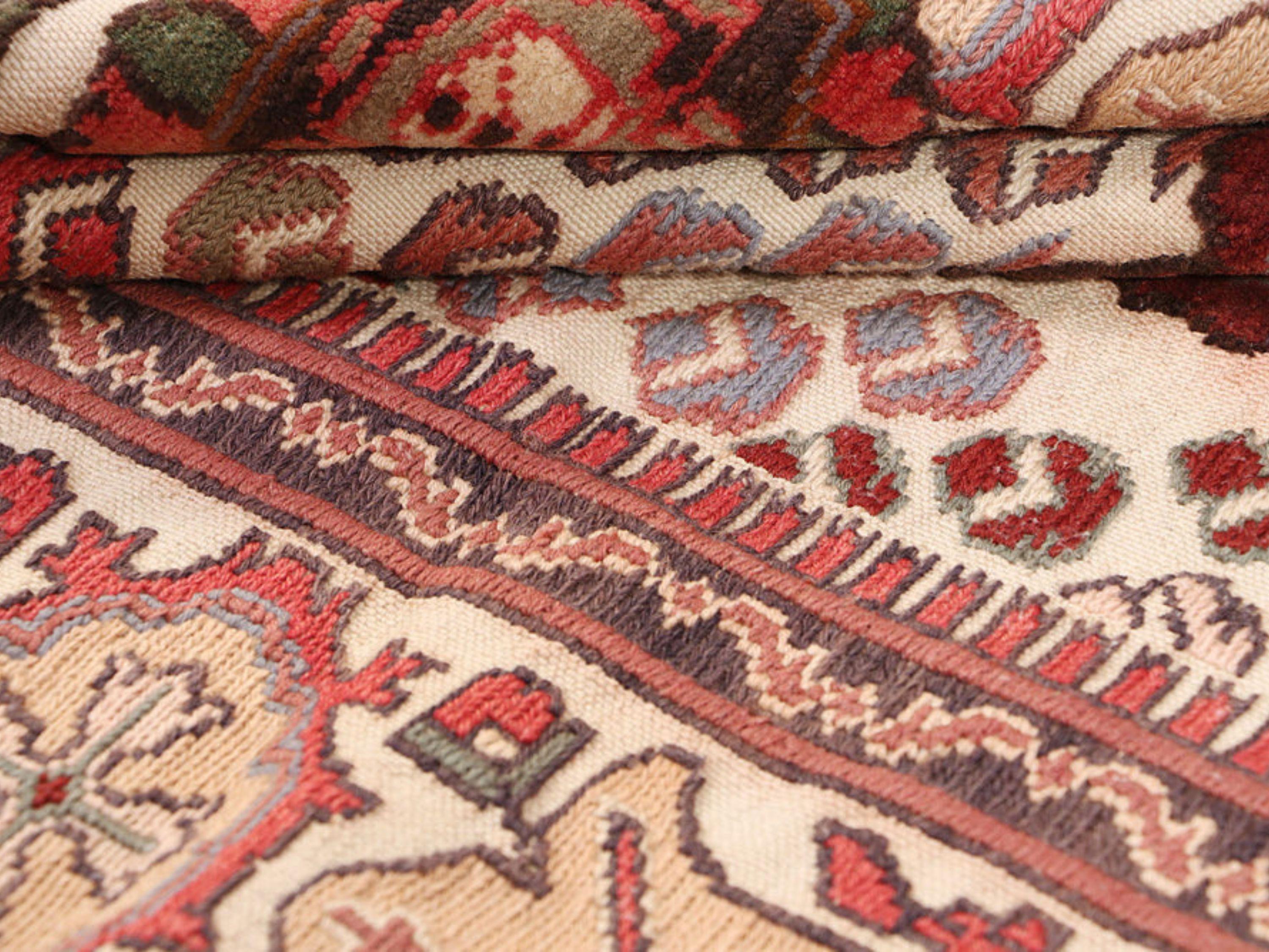 4x6 Persian Style Herati Rug, Afghan Hand Knotted Wool Rug, Floral Oriental Vintage Area Rug