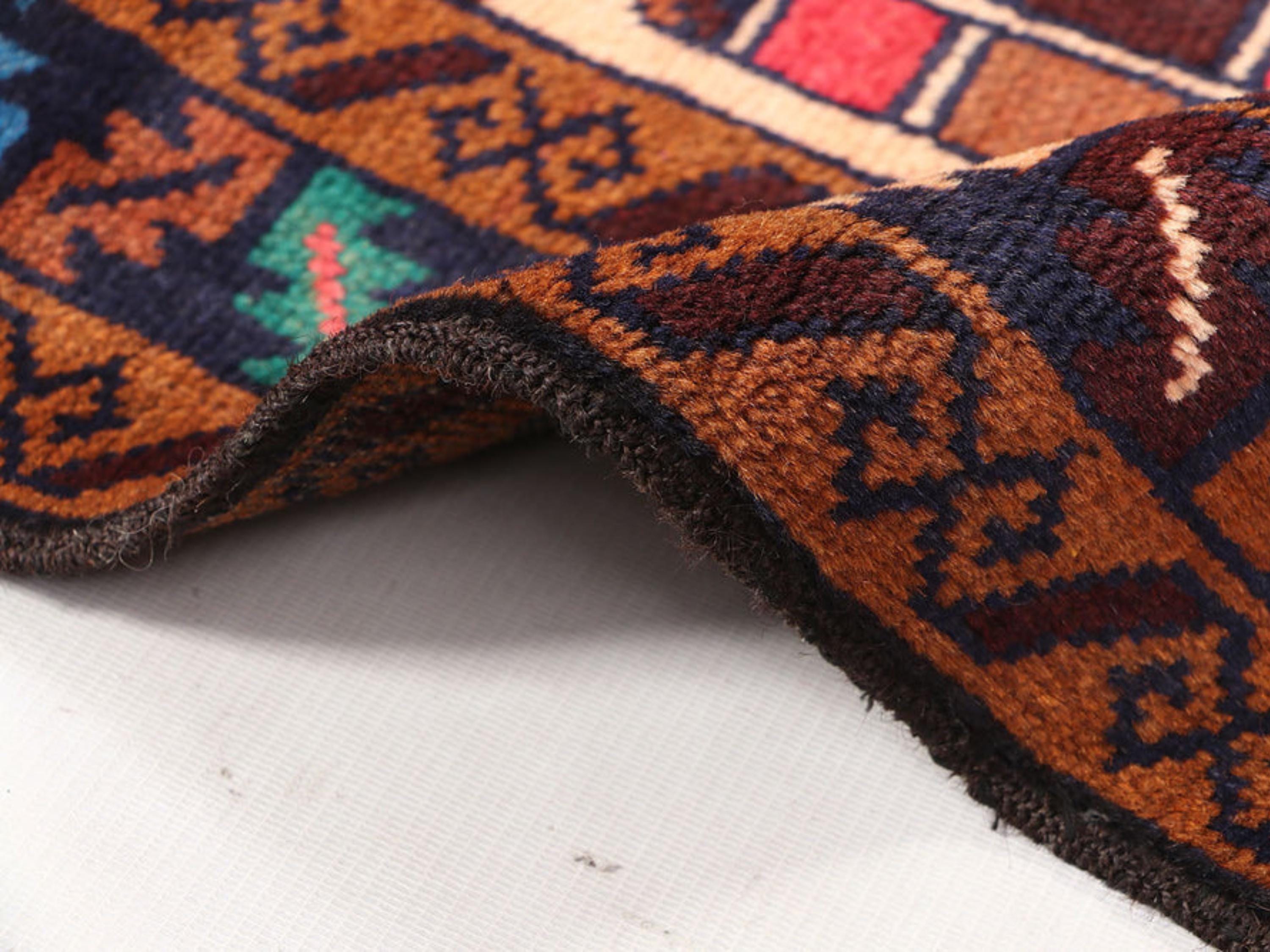 3x5 Geometric Tapestry Wall Hanging Rug, Afghan Style Handmade Wool Textile Wall Art, Tribal Folk Art Decor