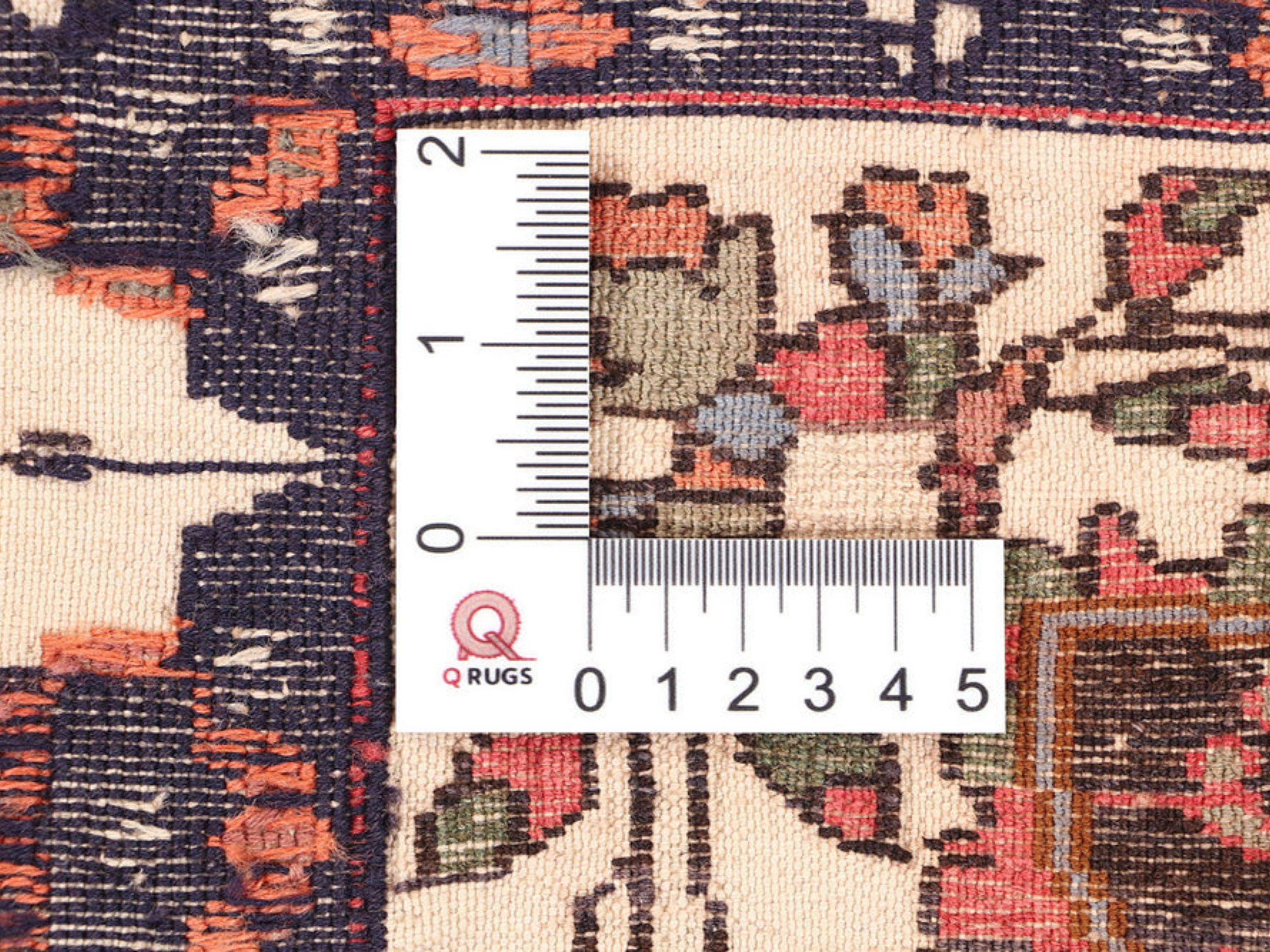 4x6 Persian Style Herati Rug, Afghan Hand Knotted Wool Rug, Floral Oriental Vintage Area Rug