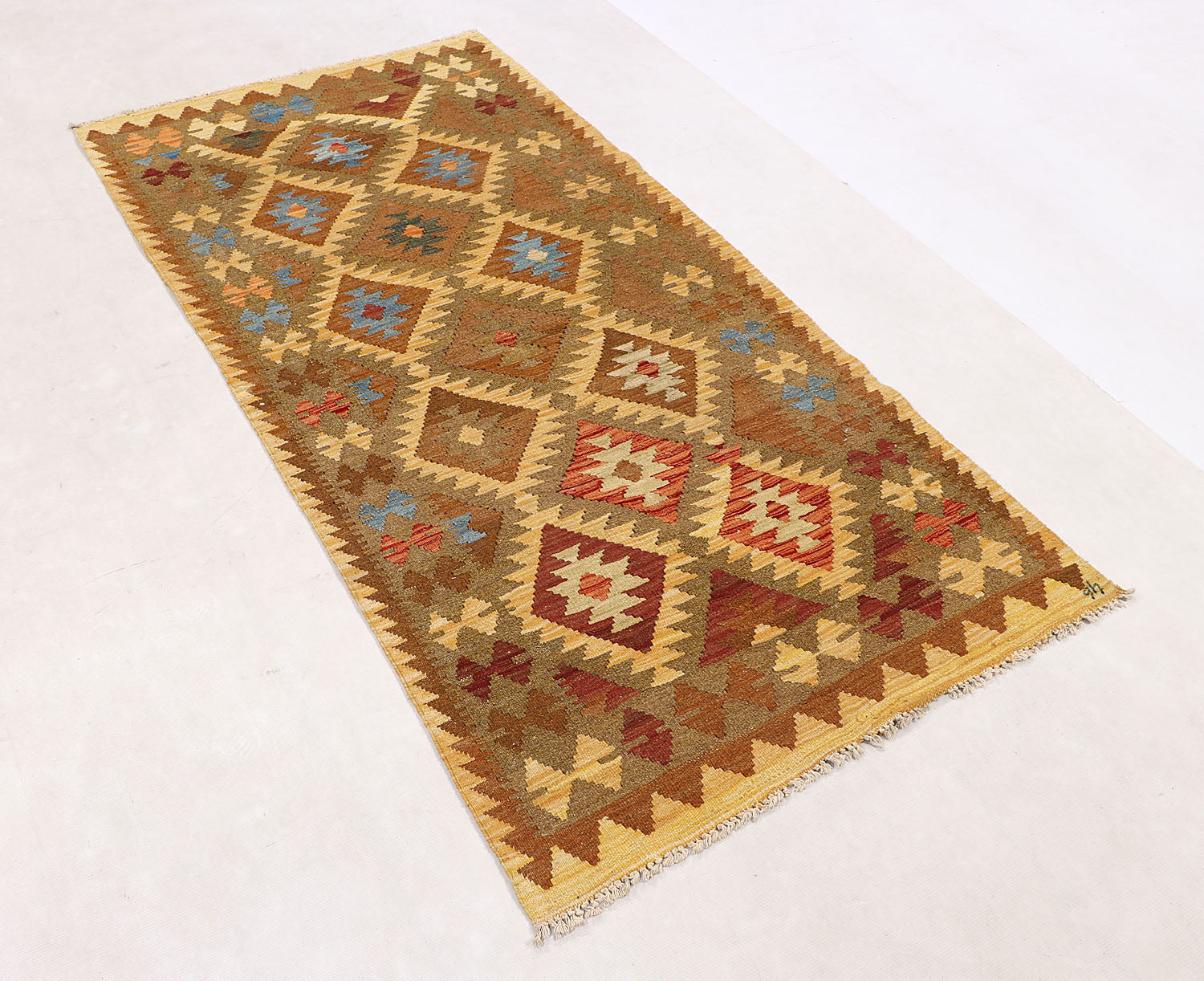 Multy Handmade Veggie Dye Kilim Rug Rectangular