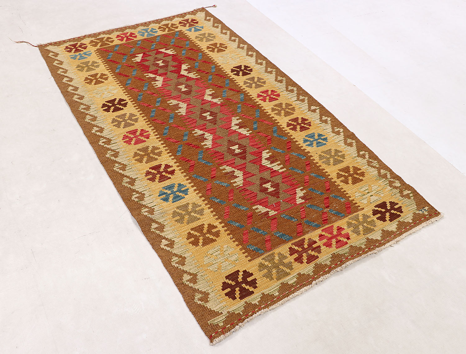 Multy Handmade Veggie Dye Kilim Rug Rectangular
