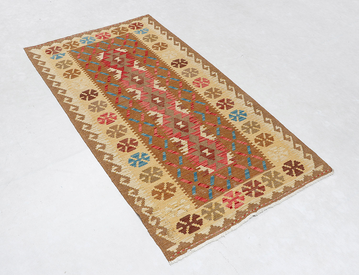 Multy Handmade Veggie Dye Kilim Rug Rectangular