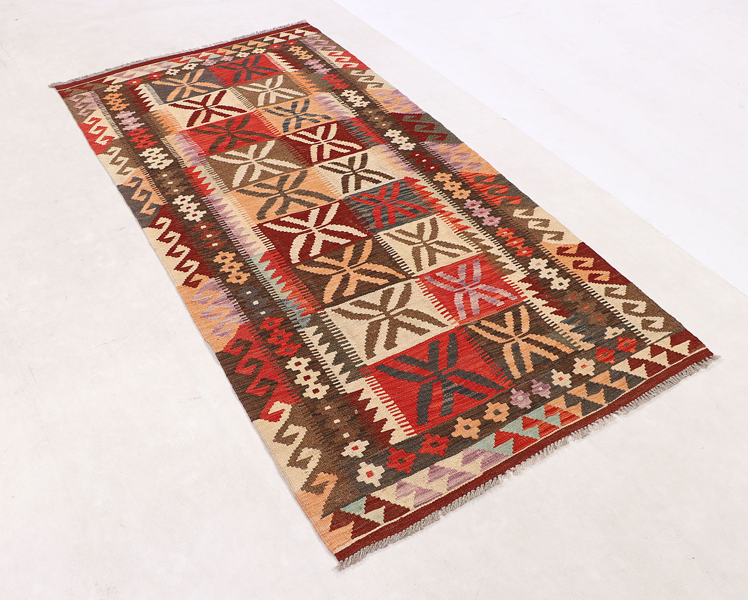 Multy Handmade Veggie Dye Kilim Rug Rectangular