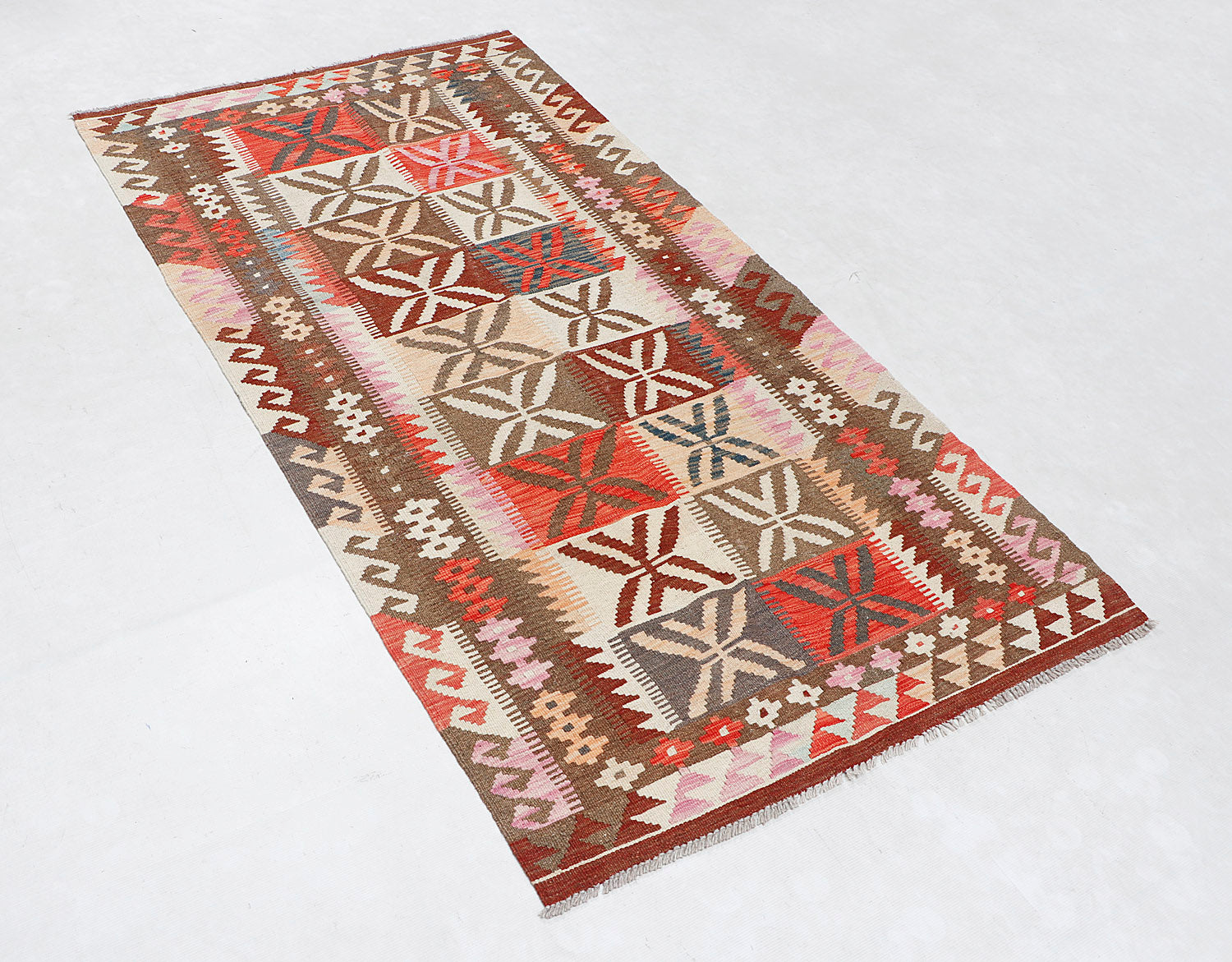 Multy Handmade Veggie Dye Kilim Rug Rectangular