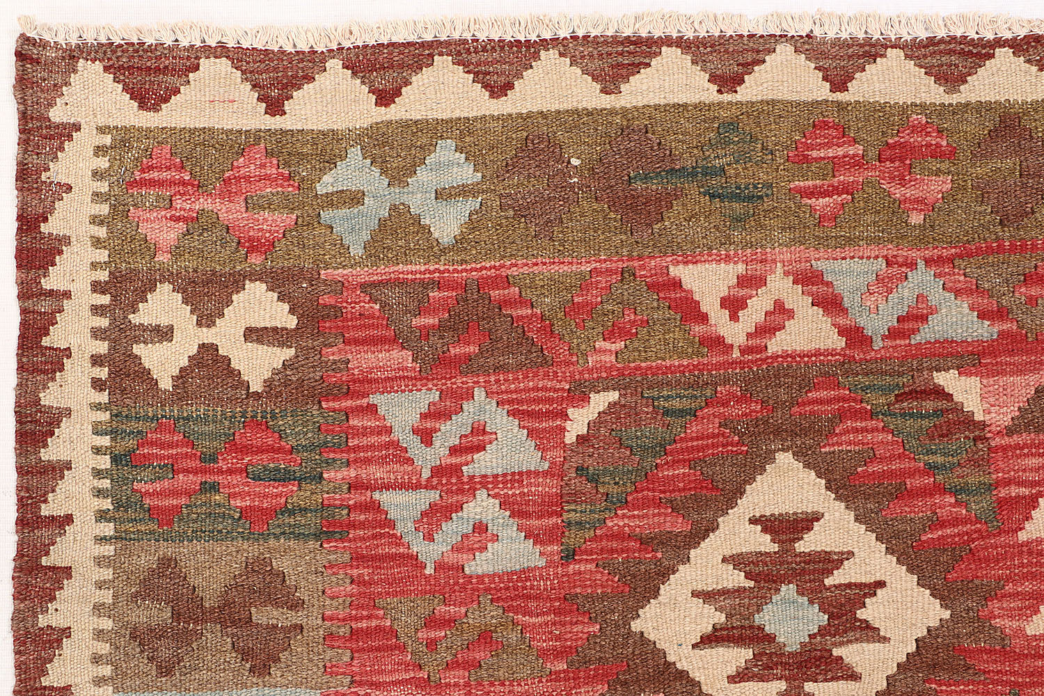 3' 3" X 6'  Multy Handmade Veggie Dye Kilim Rug Rectangular