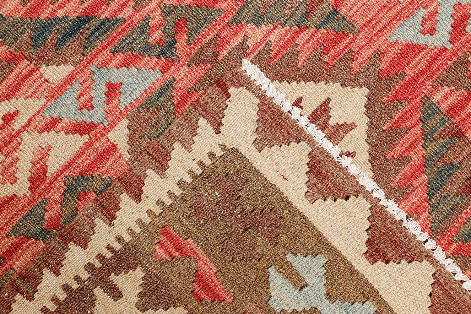 3' 3" X 6'  Multy Handmade Veggie Dye Kilim Rug Rectangular
