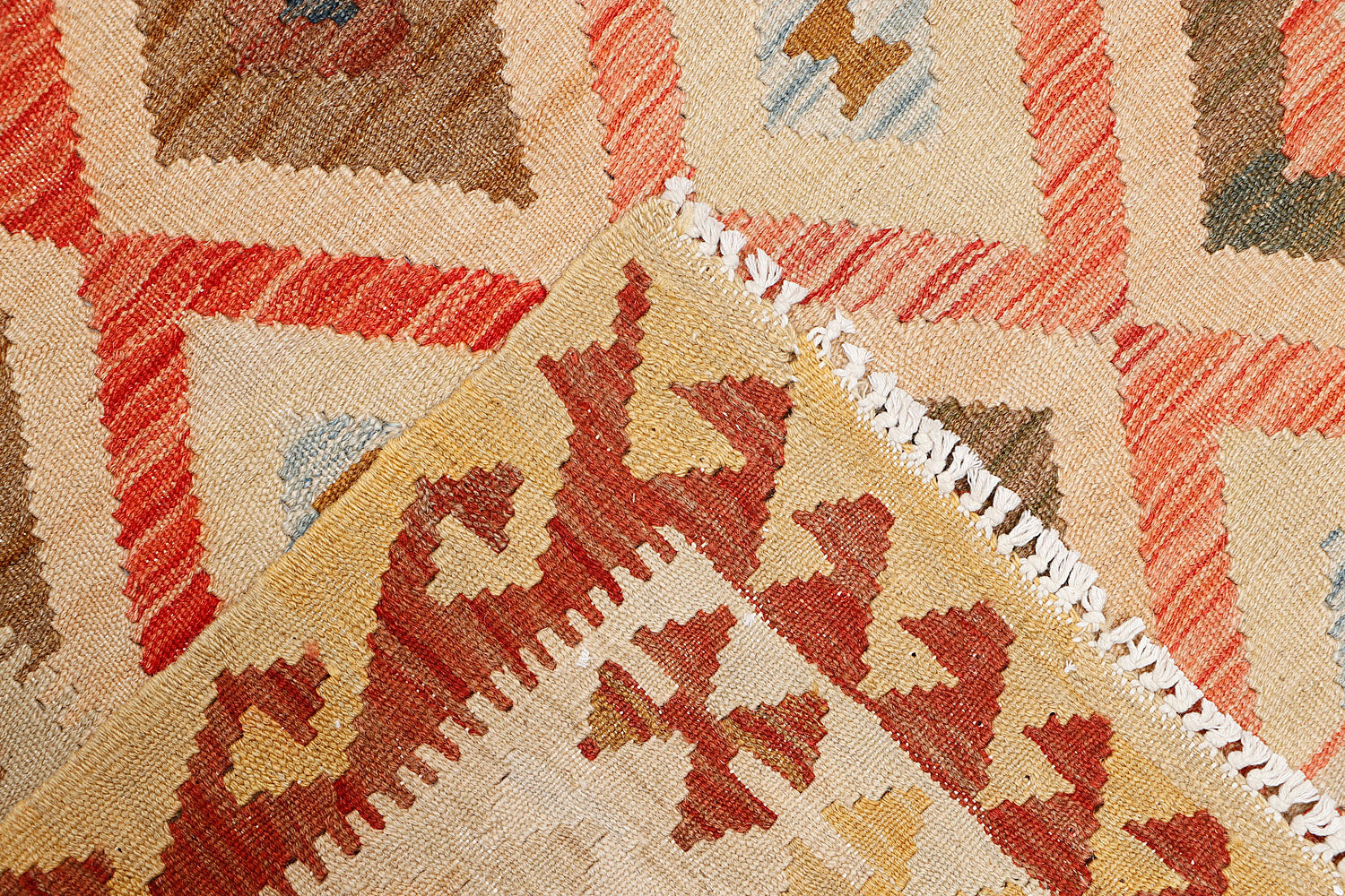 Multy Handmade Veggie Dye Kilim Rug Rectangular