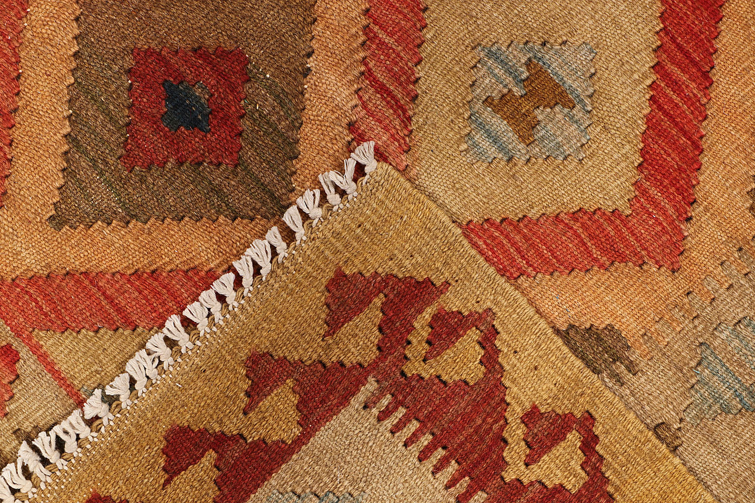 Multy Handmade Veggie Dye Kilim Rug Rectangular