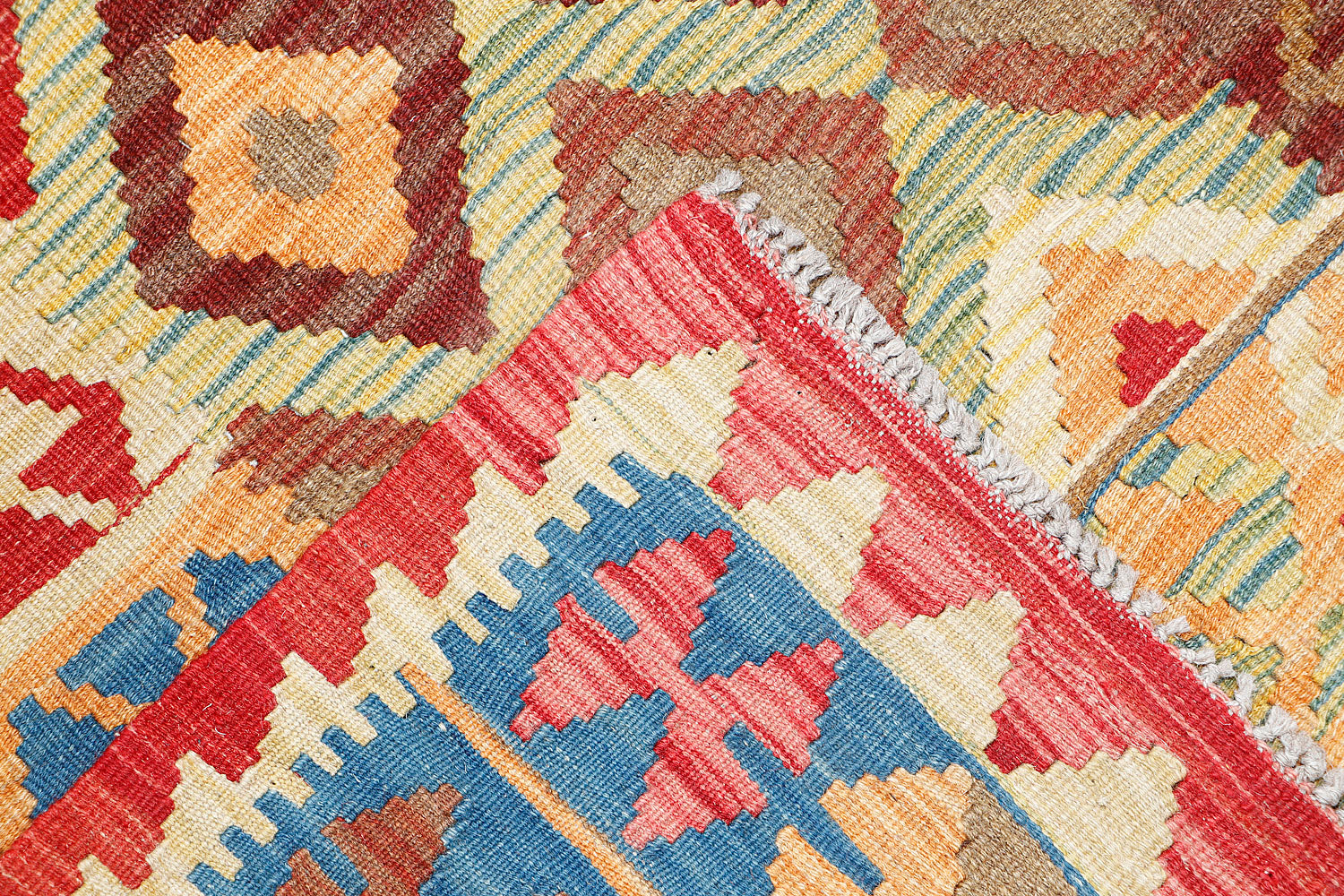 Multy Handmade Veggie Dye Kilim Rug Rectangular