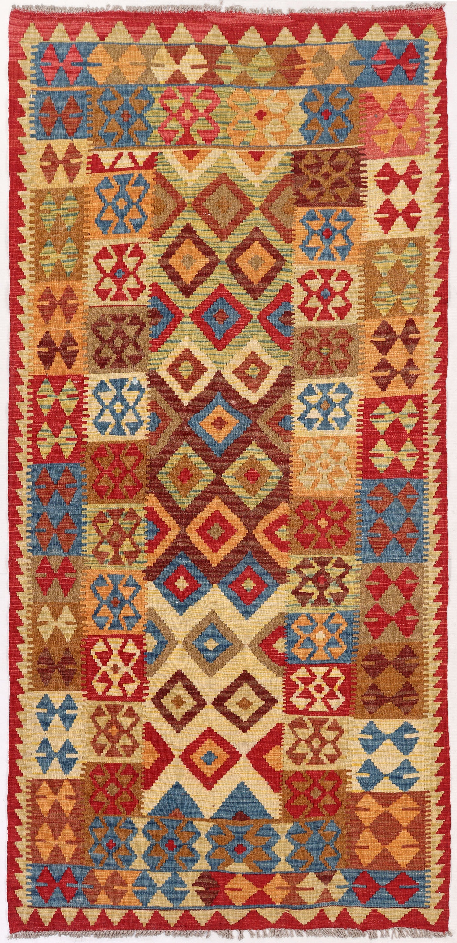 Multy Handmade Veggie Dye Kilim Rug Rectangular