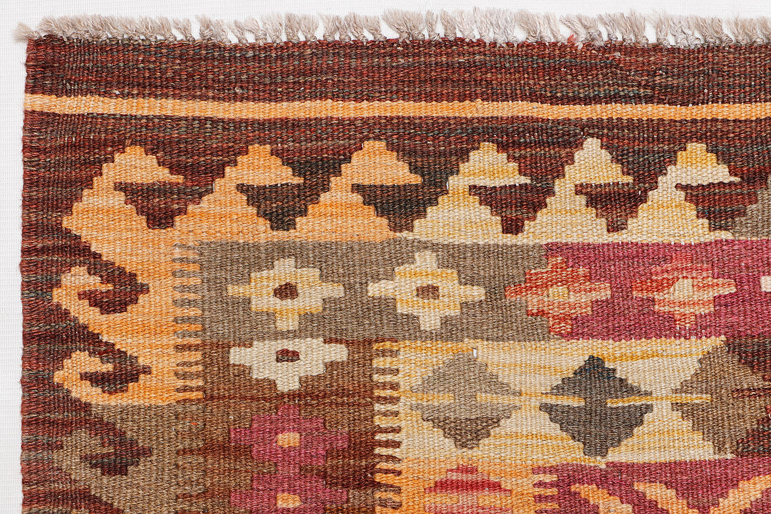 3' 3" X 6'  Multy Handmade Veggie Dye Kilim Rug Rectangular