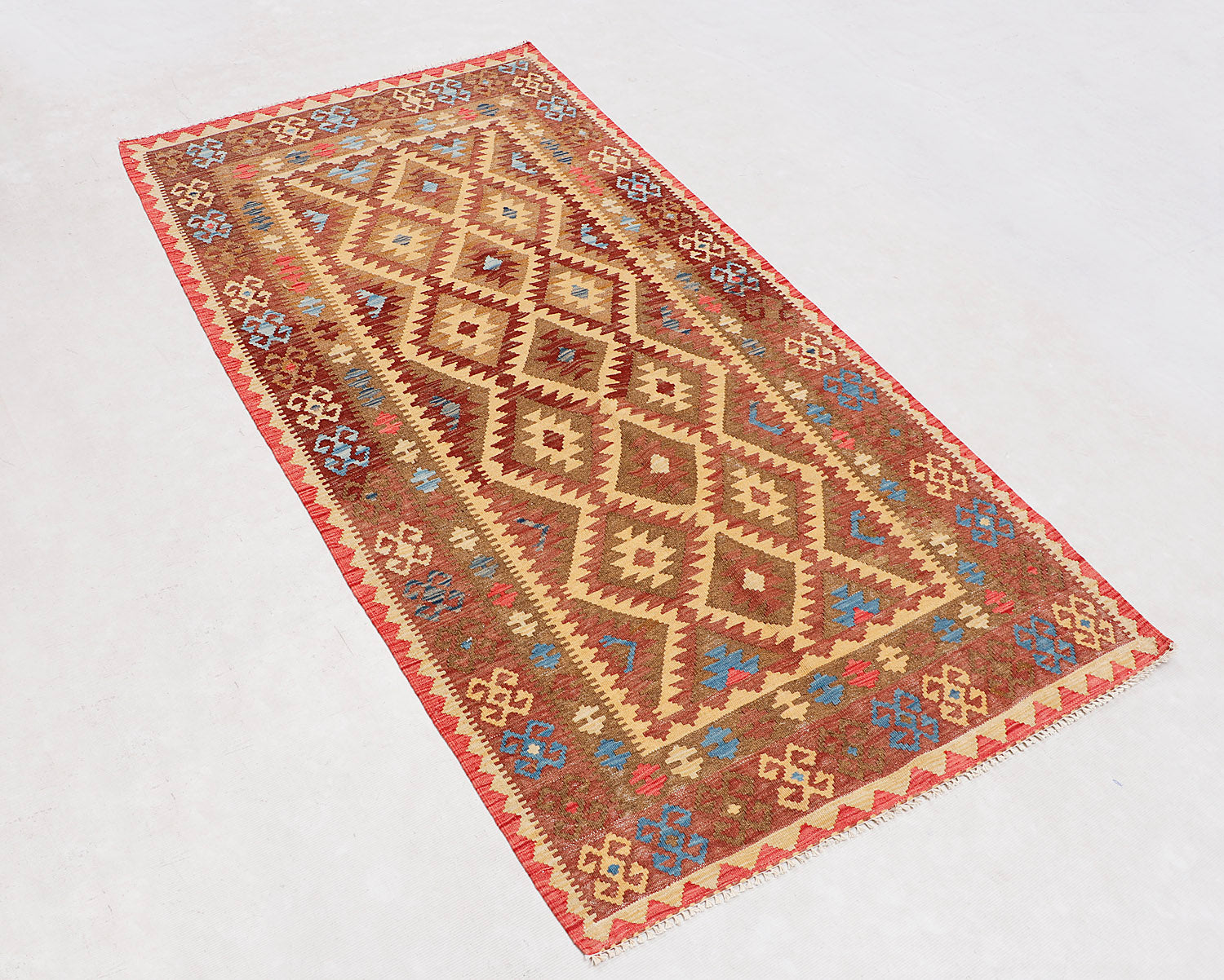 Multy Handmade Veggie Dye Kilim Rug Rectangular