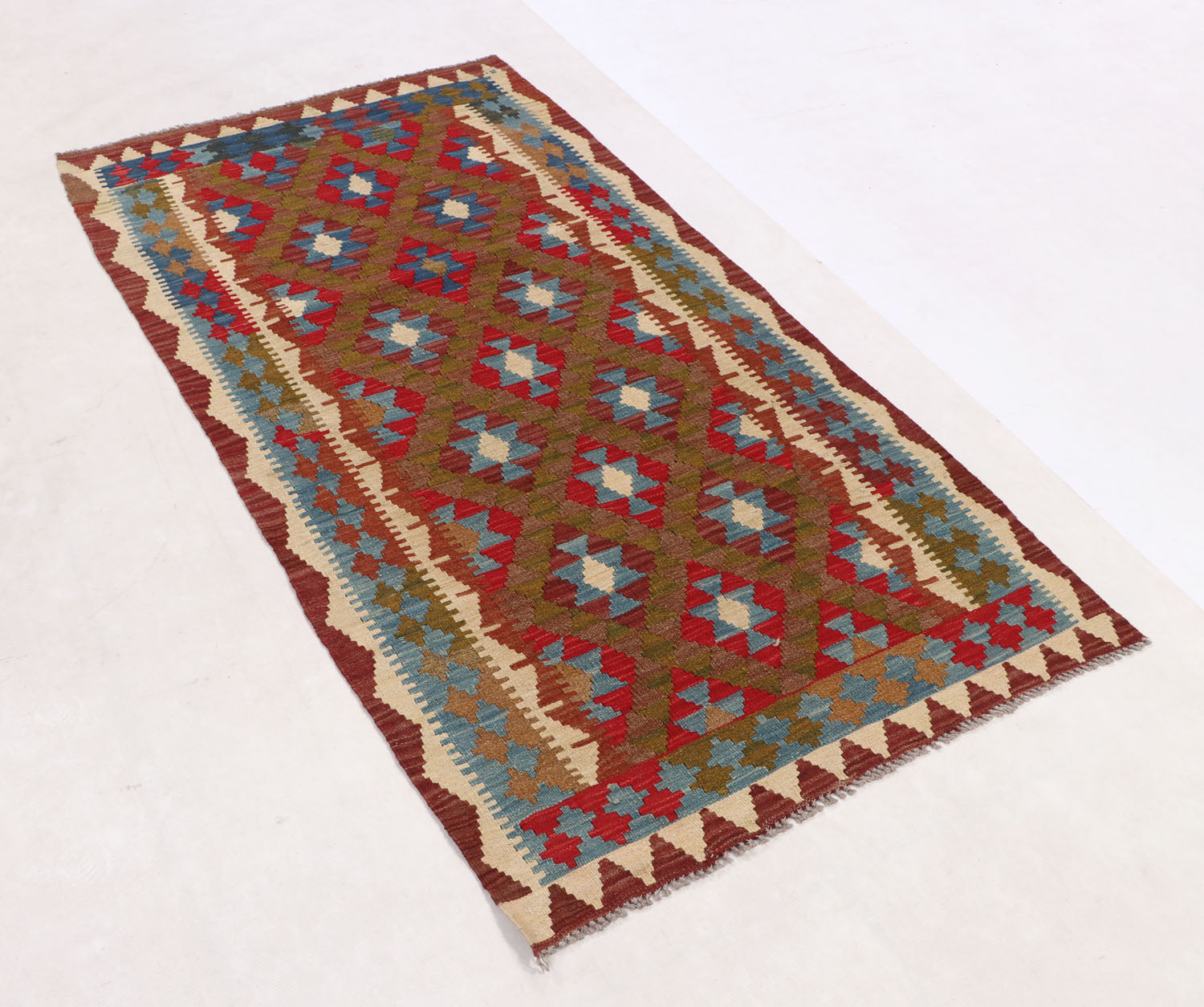 Multy Handmade Veggie Dye Kilim Rug Rectangular