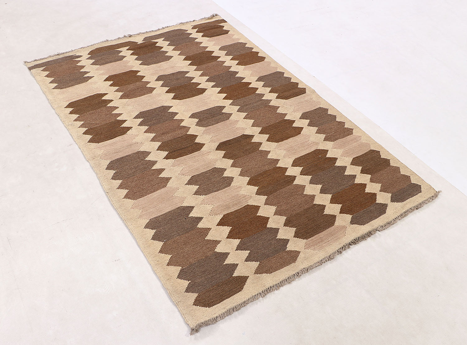 4' 6" x 6' 6  Multy Handmade Veggie Dye Kilim Rug Rectangular