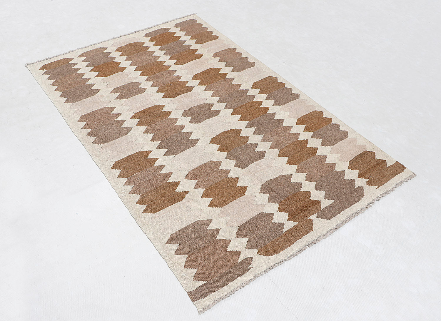 4' 6" x 6' 6  Multy Handmade Veggie Dye Kilim Rug Rectangular