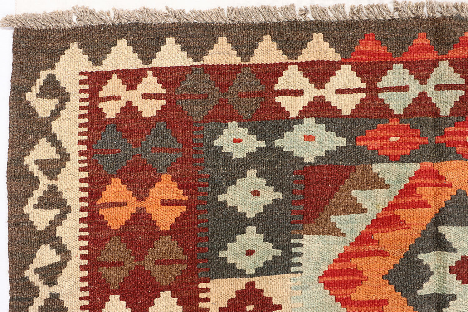 4' 6" x 6' 6  Multy Handmade Veggie Dye Kilim Rug Rectangular