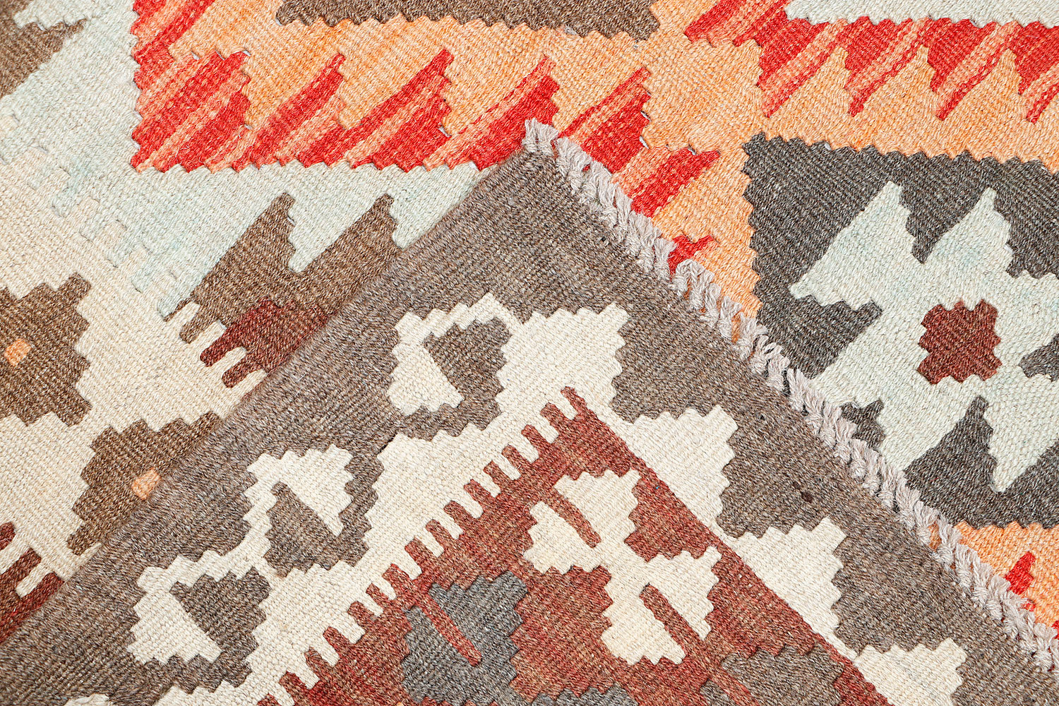4' 6" x 6' 6  Multy Handmade Veggie Dye Kilim Rug Rectangular