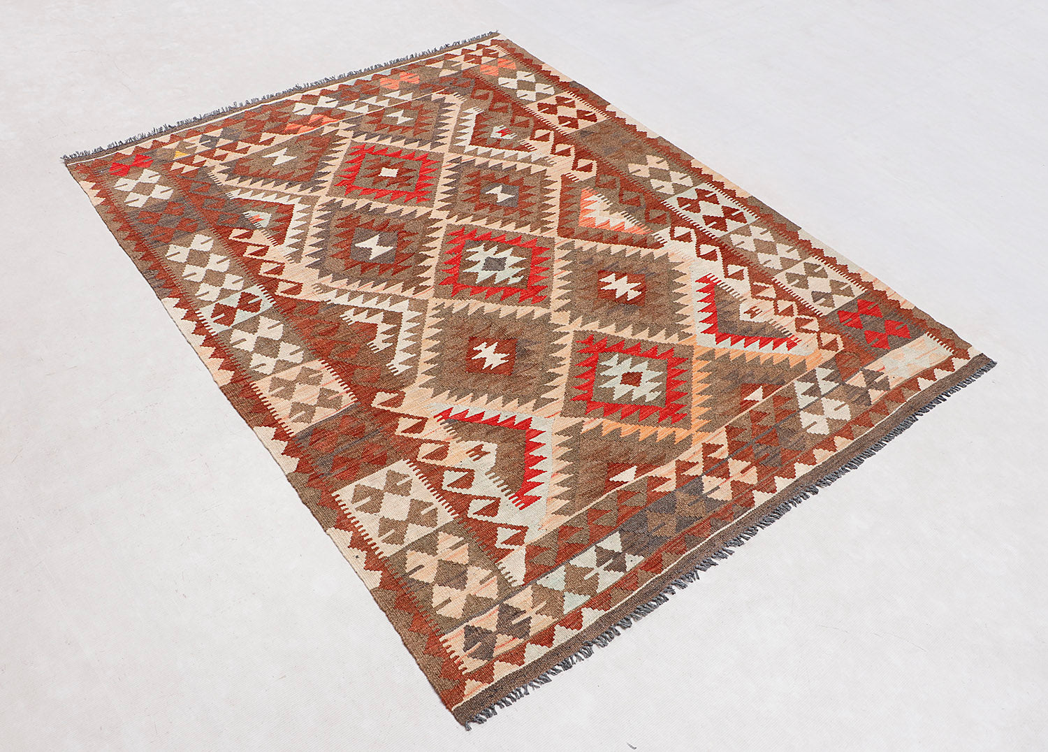 5' X 7'  Multy Handmade Veggie Dye Kilim Rug Rectangular